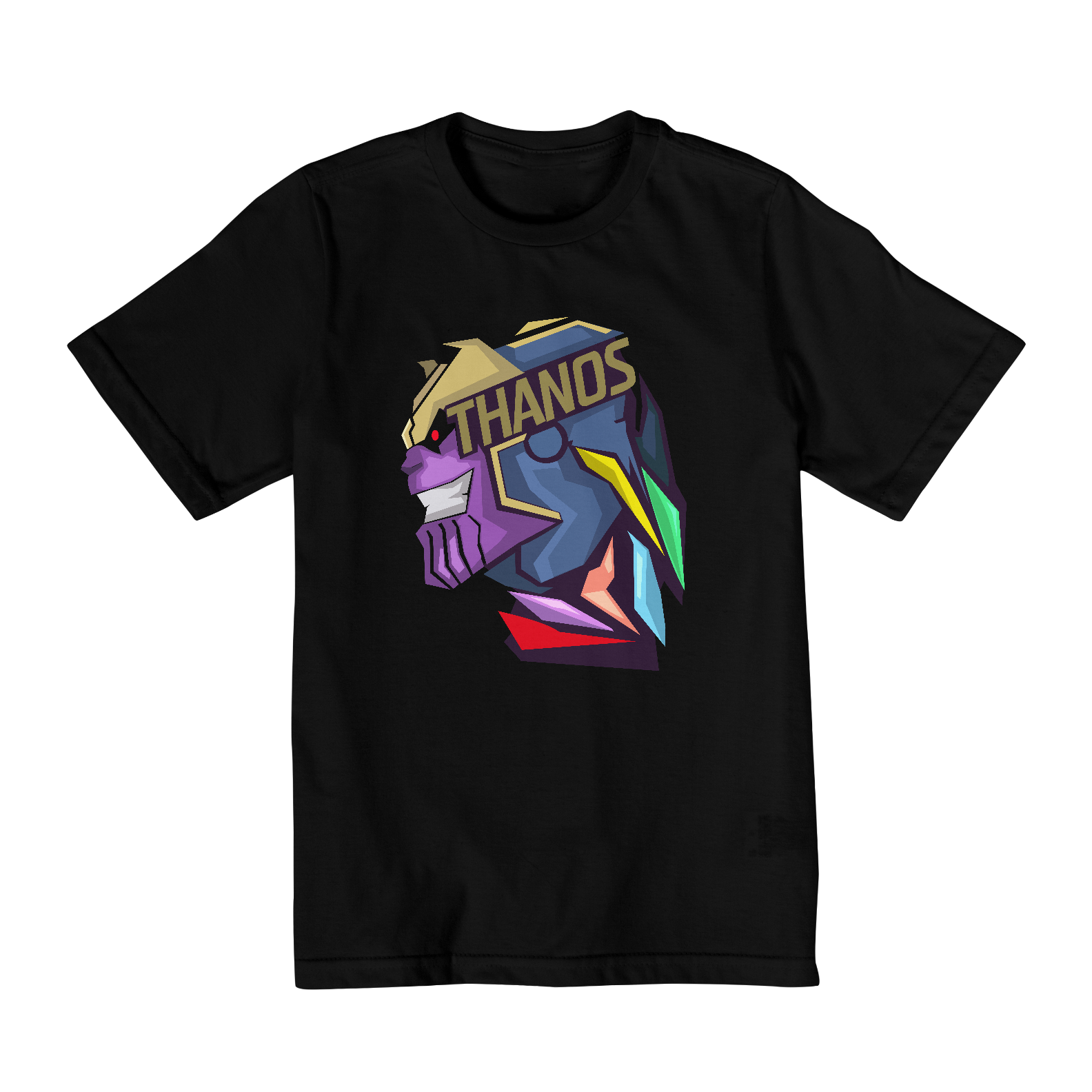 Nome do produto: Camiseta Infantil (10 a 14) Thanos Face 3D