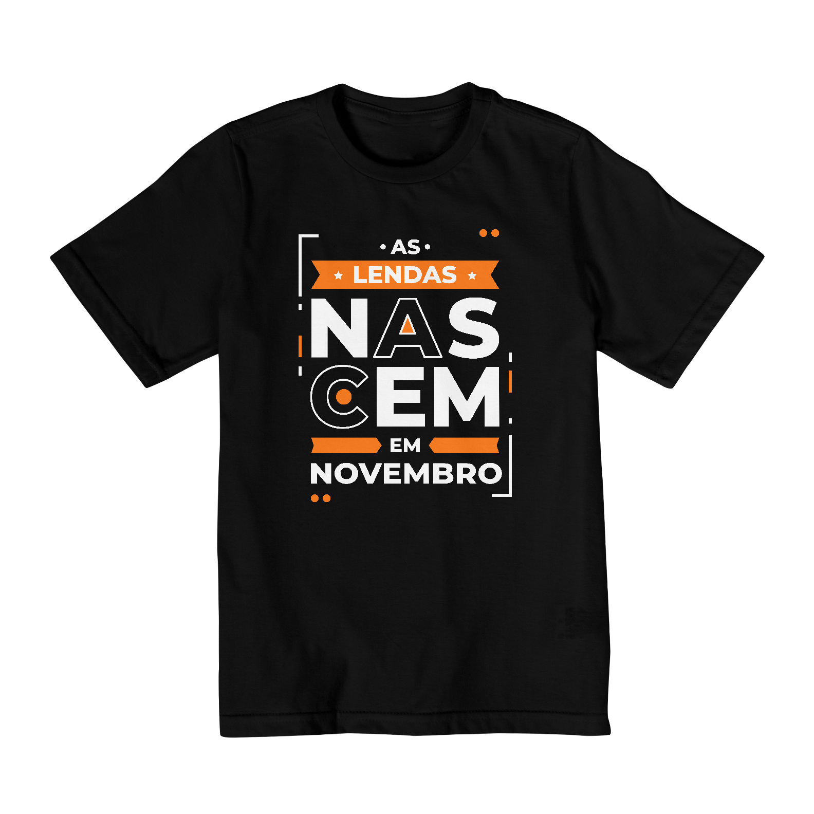 Nome do produto: Camiseta Infantil (10 a 14) Lendas Nascem em Novembro Modernas