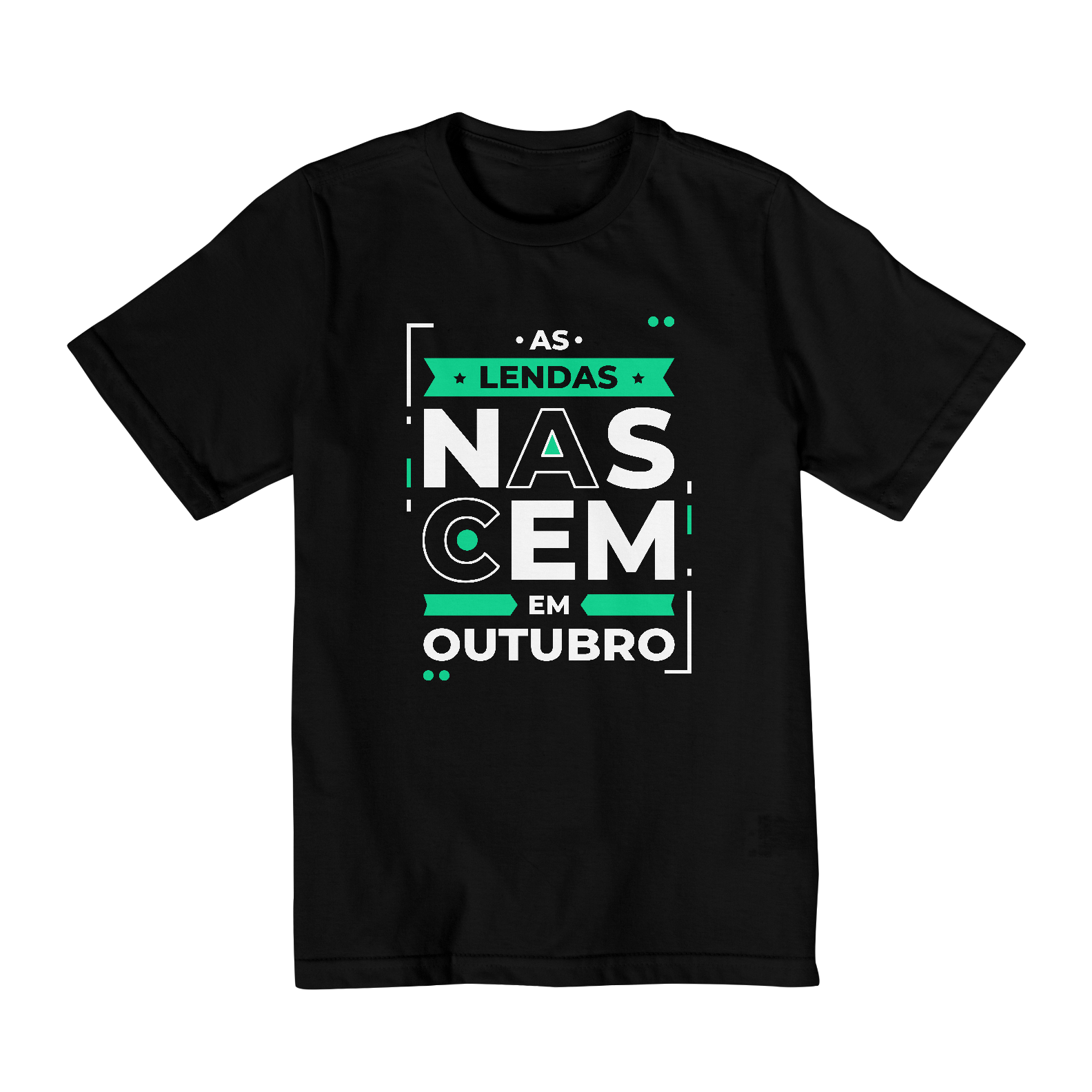 Nome do produto: Camiseta Infantil (2 a 8) Lendas Nascem em Outubro Modernas