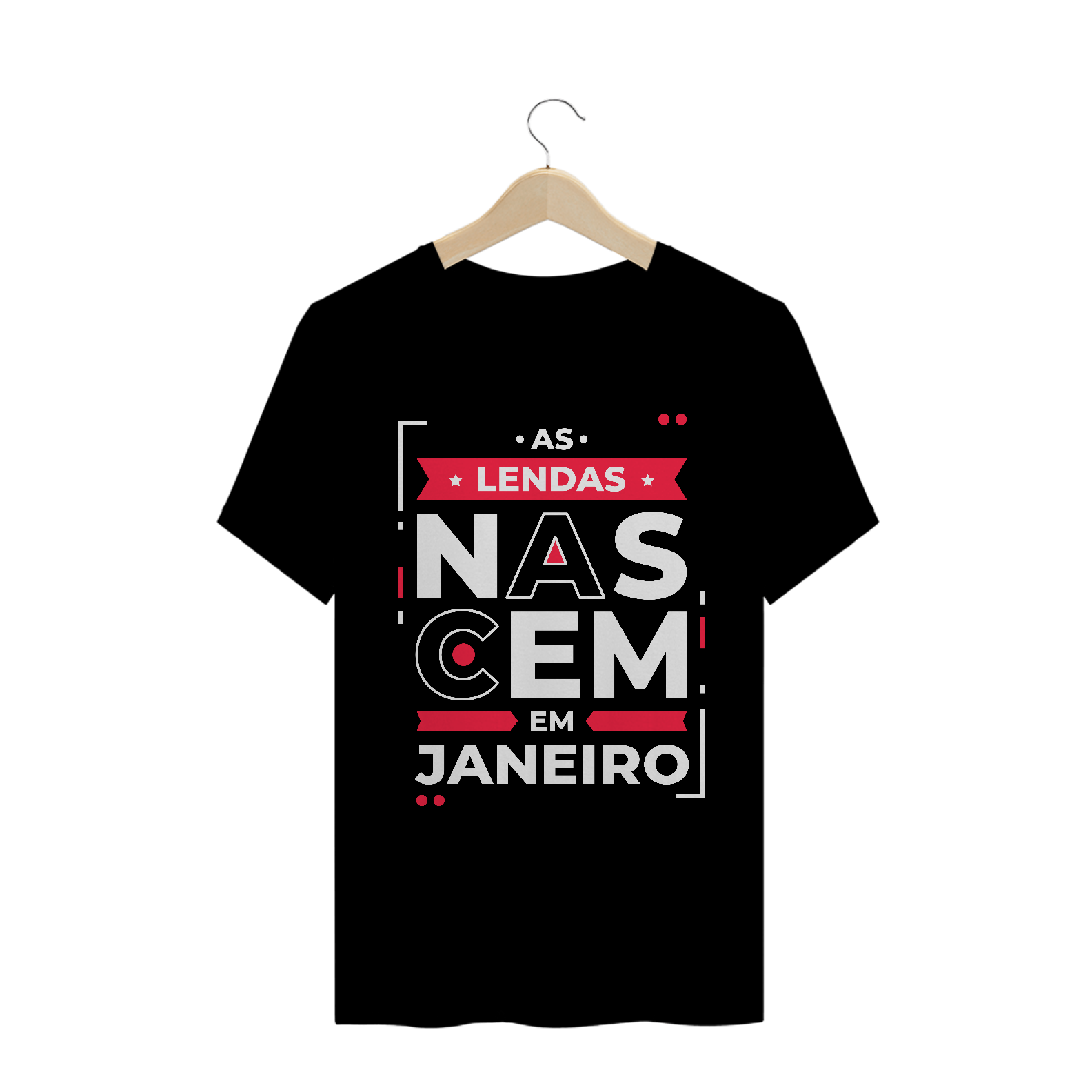 Nome do produto: Camiseta Lendas Nascem em Janeiro Modernas