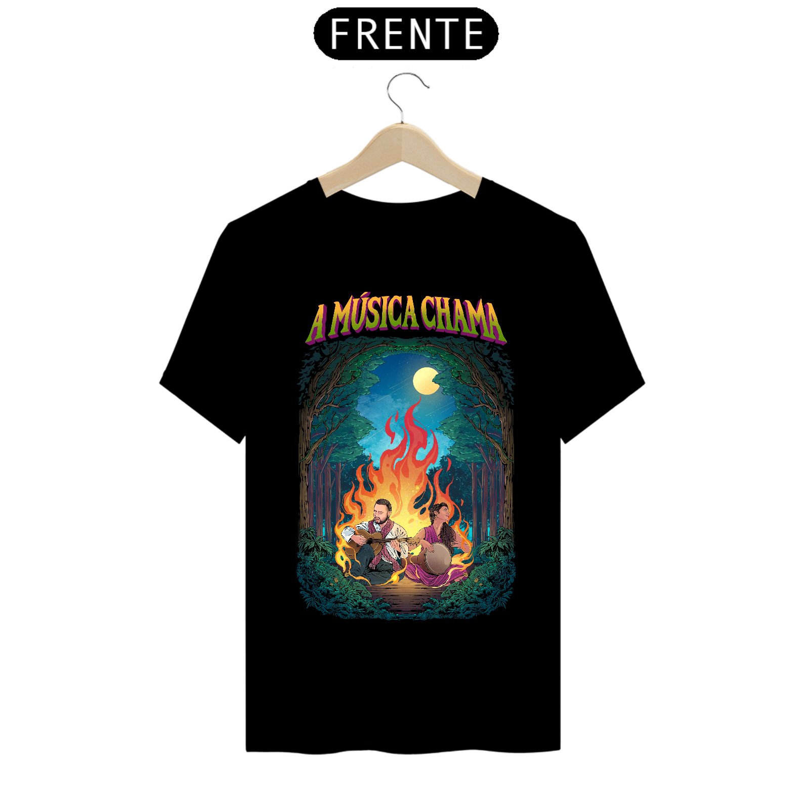 Nome do produto: Camiseta A MÚSICA CHAMA - Masculina