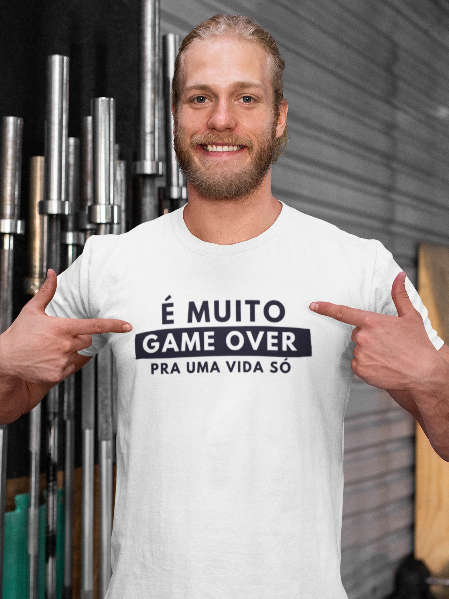Camiseta Masculina Buteco - É muito game over para uma vida só