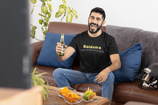 Camiseta Masculina Buteco - Saideira, sempre a ultima antes da próxima