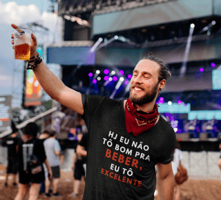 Camiseta Masculina Buteco - hoje não tô bom para beber, eu tô excelente
