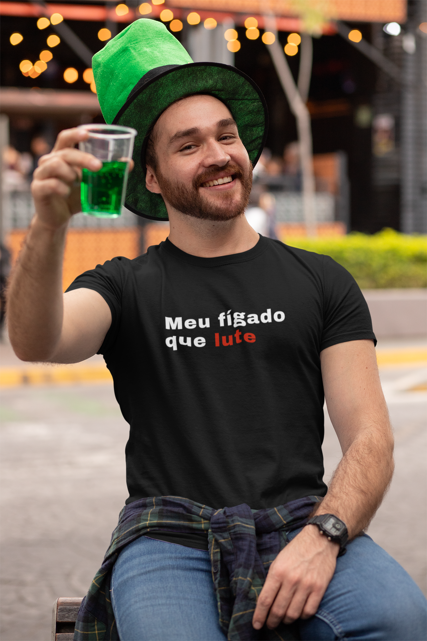 Camiseta Masculina Buteco - Meu fígado que lute