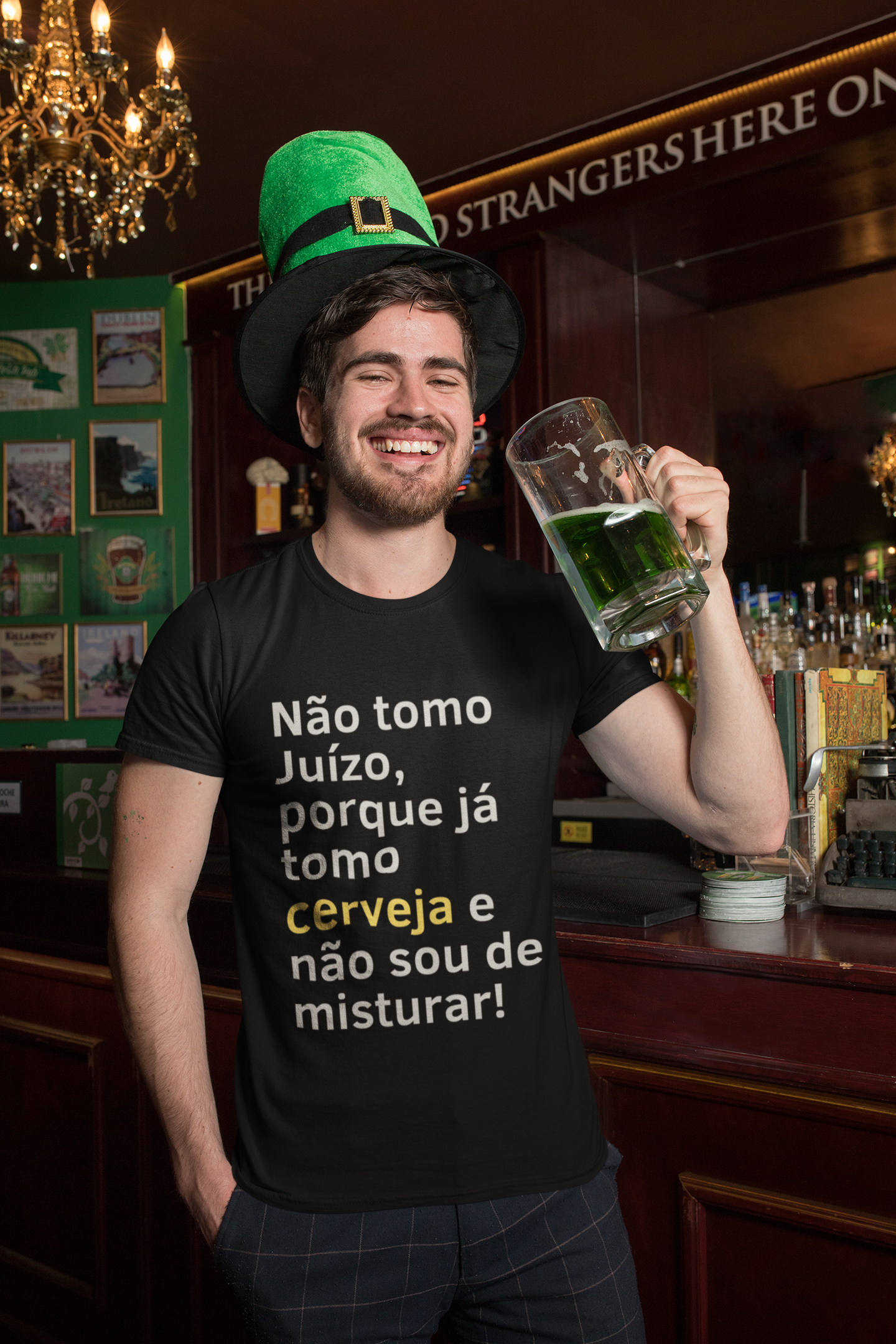 Camiseta Masculina Buteco - Não tomo juízo porque já tomo cerveja e não sou de misturar!
