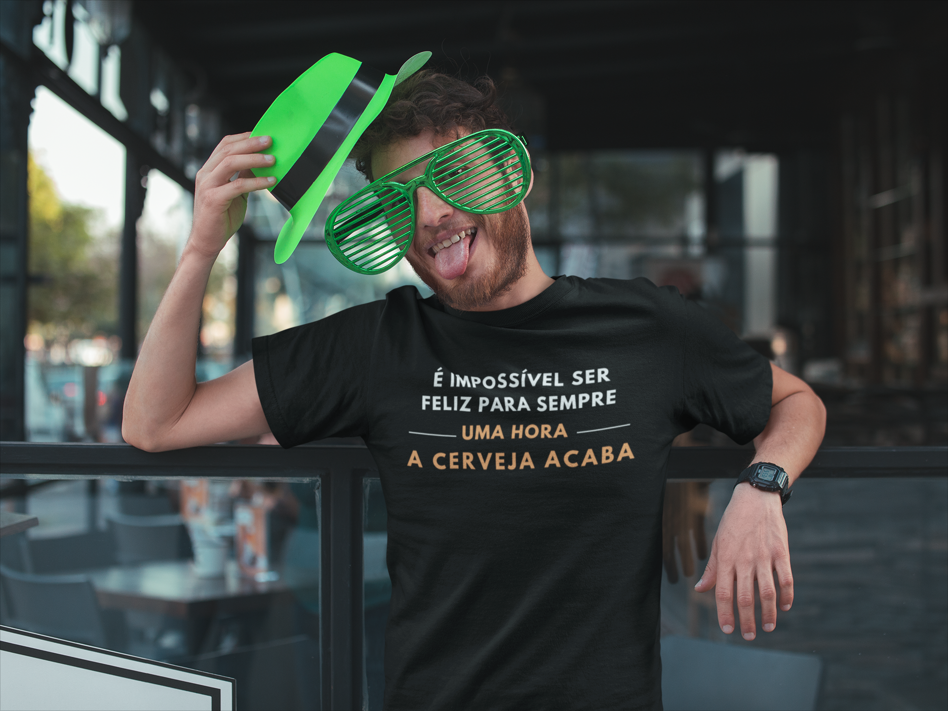 Camiseta Masculina Buteco - Impossível ser feliz para sempre