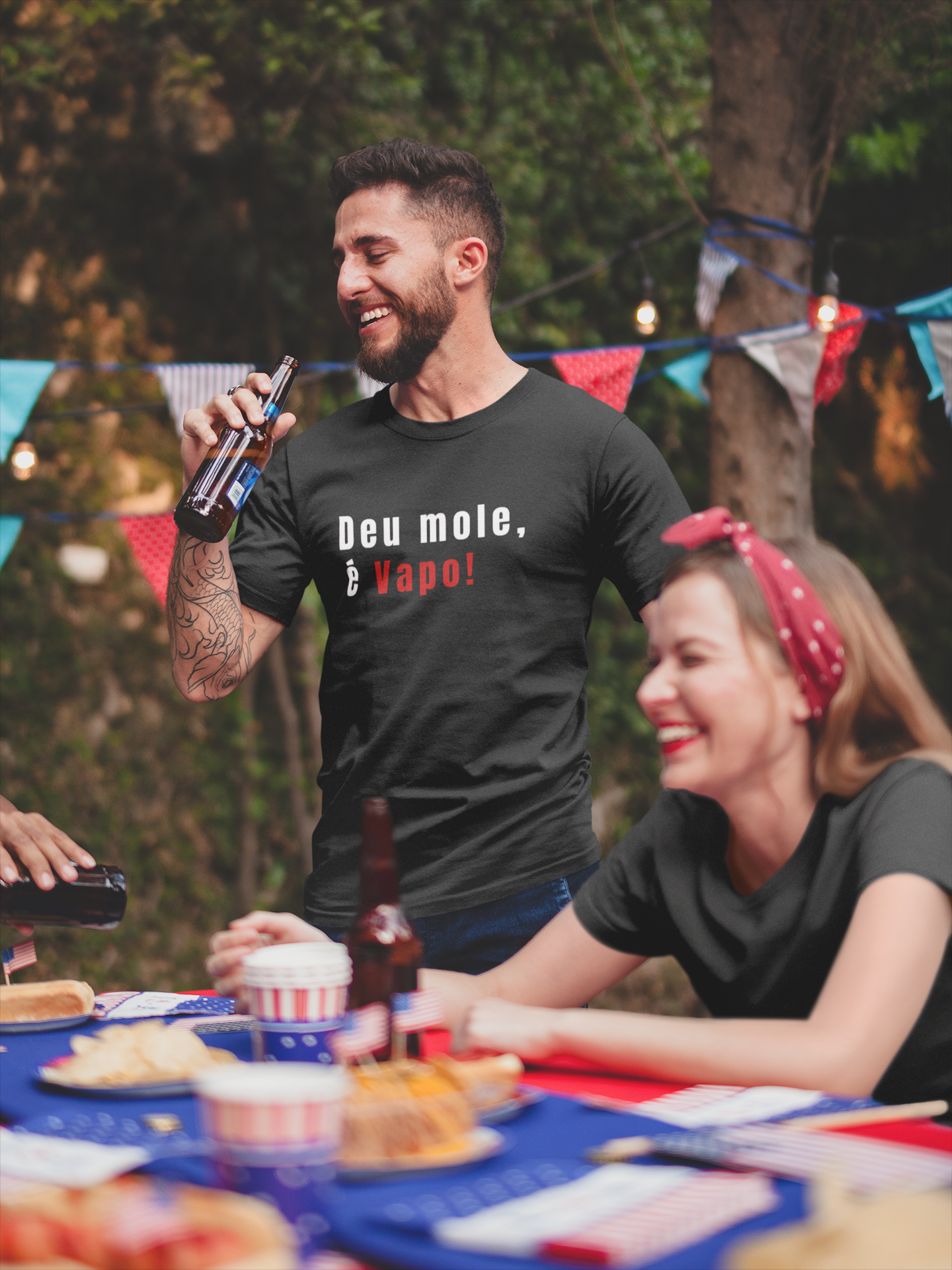 Camiseta Masculina Buteco - Deu mole, é vapo!