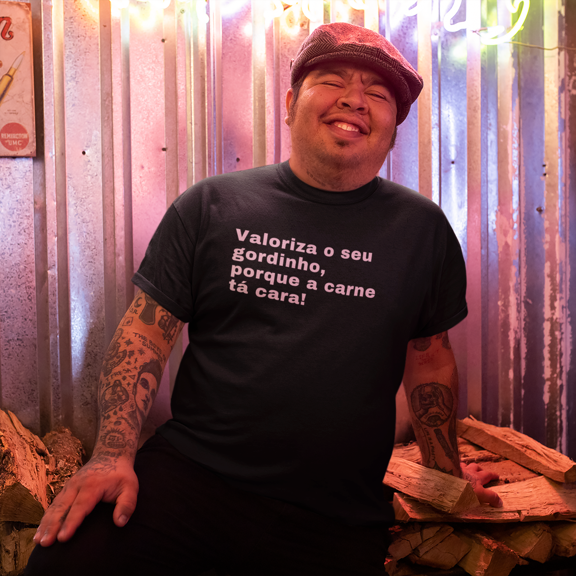 Camiseta Masculina Buteco - Valorize seu gordinho, porque a carne tá cara!