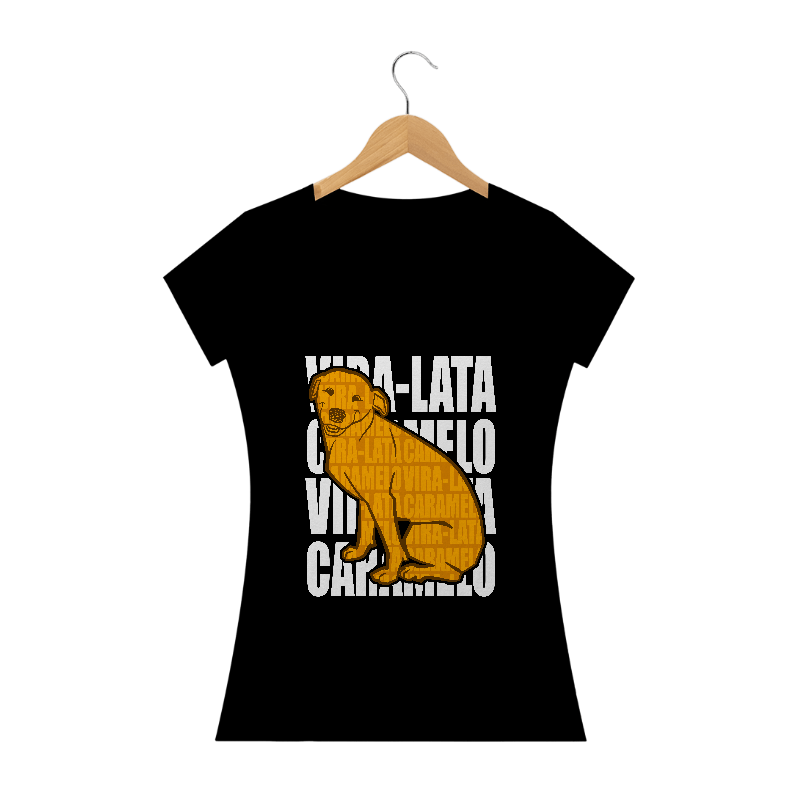 Nome do produto: Camiseta Baby  Look Vira-Lata Simpaticão