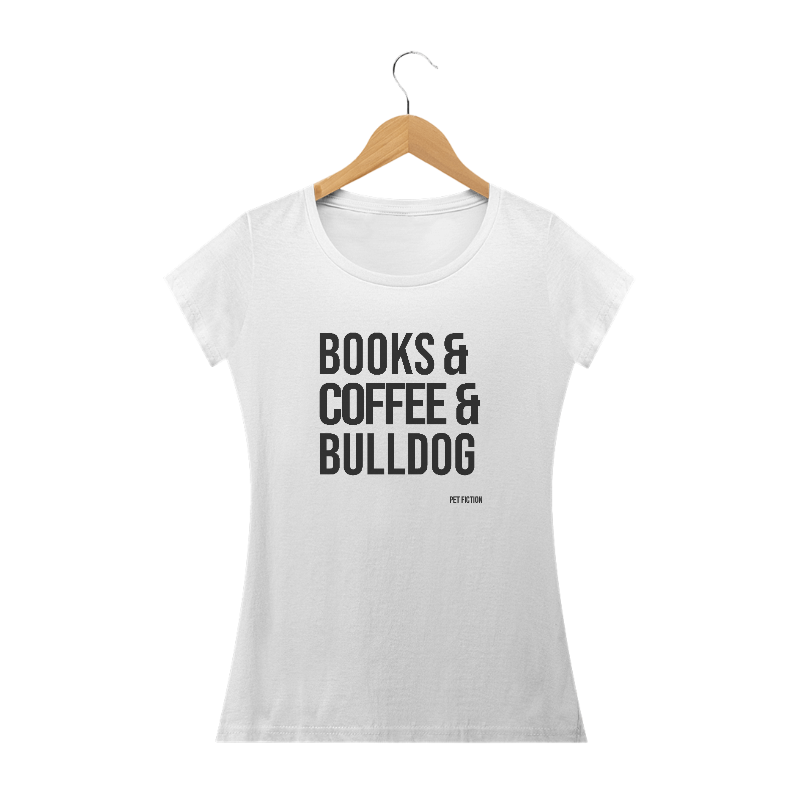 Nome do produto: BOOKS COFFEE BULLDOG - BABY LOOK