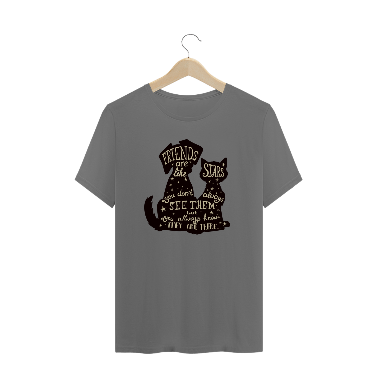 Nome do produto: FRIENDS ARE LIKE STARS -  MALHA ESTONADA - UNISSEX