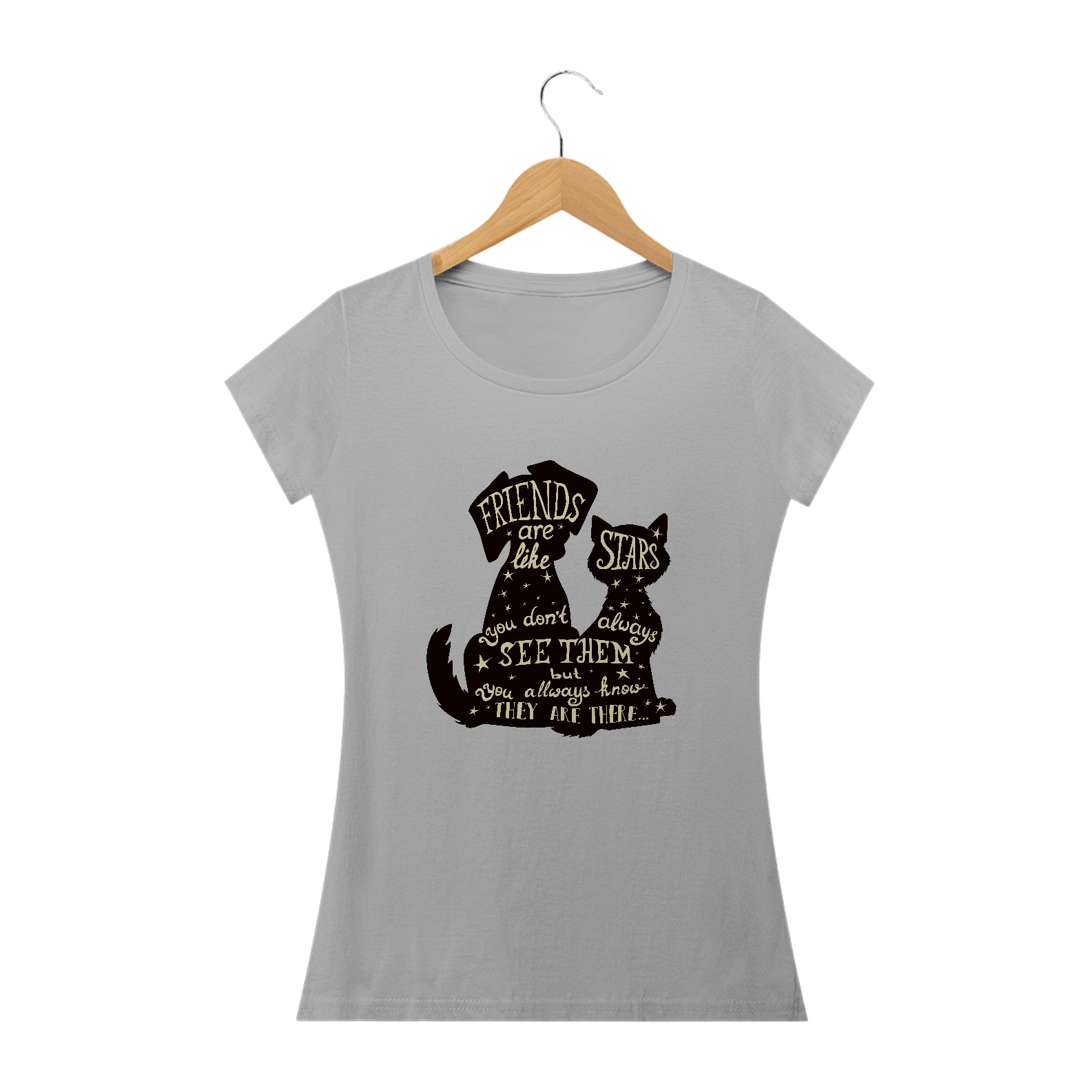 Nome do produto: FRIENDS LIKE STARS - BABY LOOK