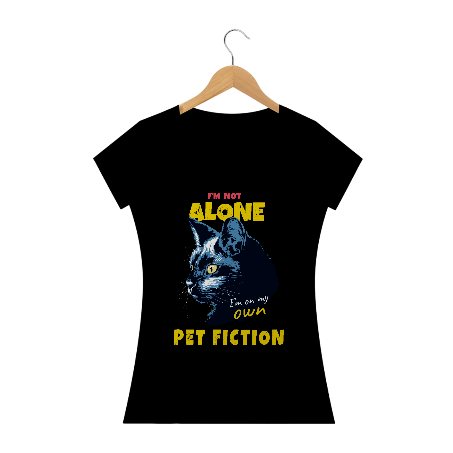 Nome do produto: CAT NOT ALONE - BABY LOOK
