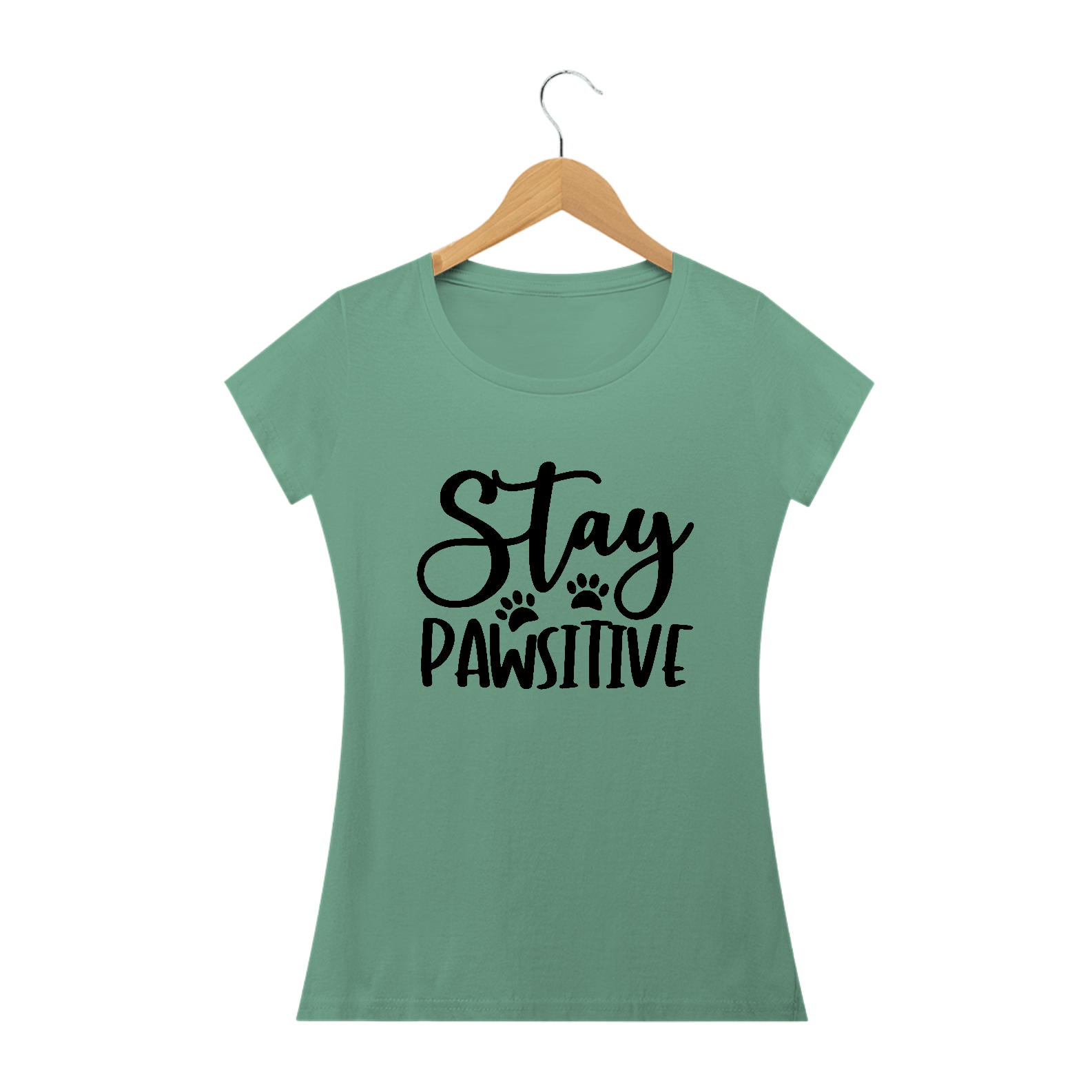Nome do produto: STAY PAWSITIVE ESTONADA - BABY LOOK