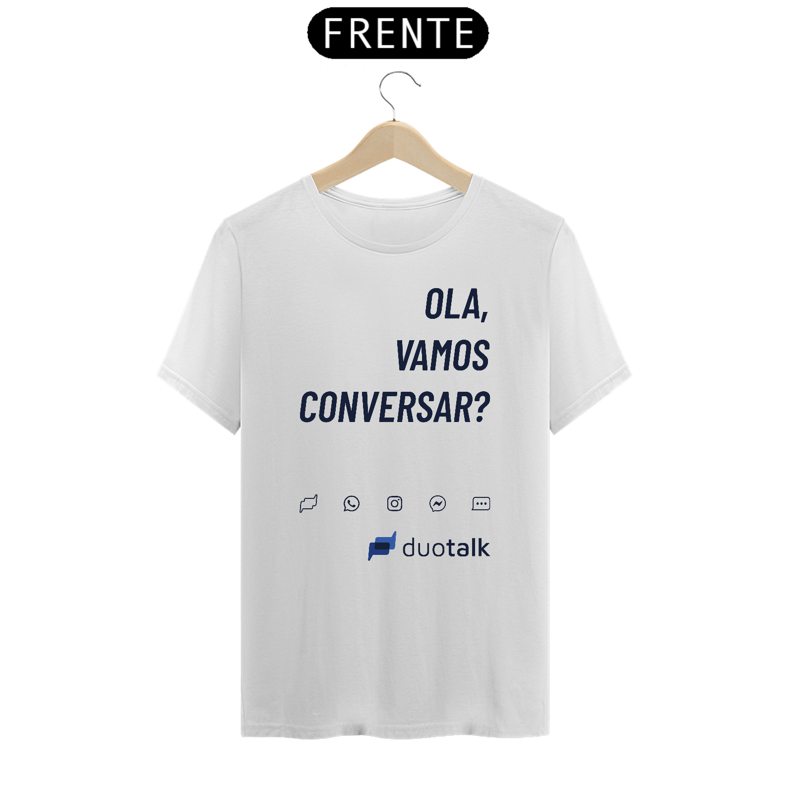 Nome do produto  Camiseta Olá, vamos conversar