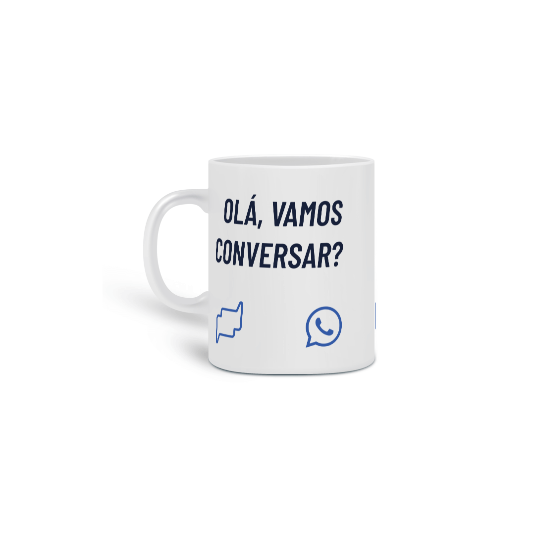 Nome do produto  Caneca Olá, vamos conversar