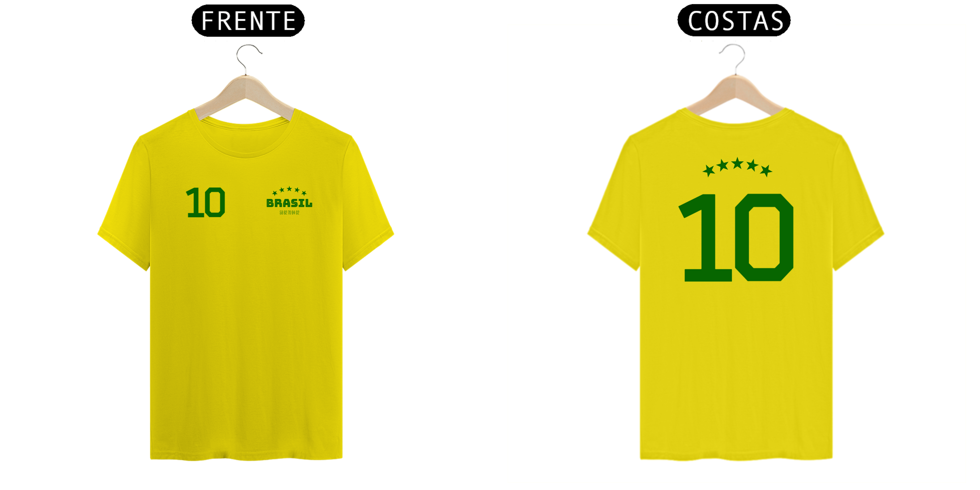 Nome do produto: Camisa 10 Brasil Frente/Costas - #BRAFV1YE