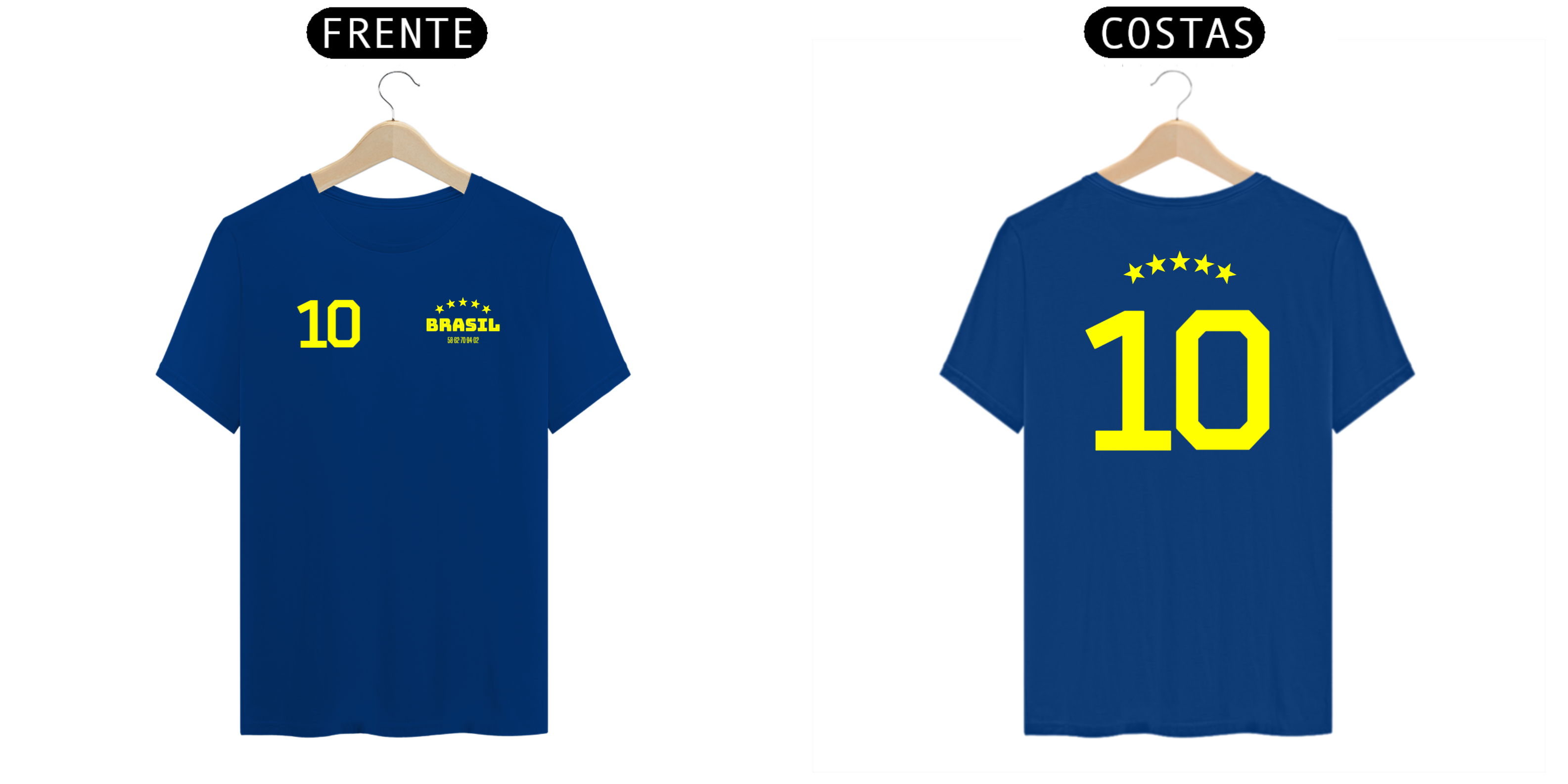 Nome do produto: Camisa 10 Brasil Frente/Costas - #BRAFV2BL