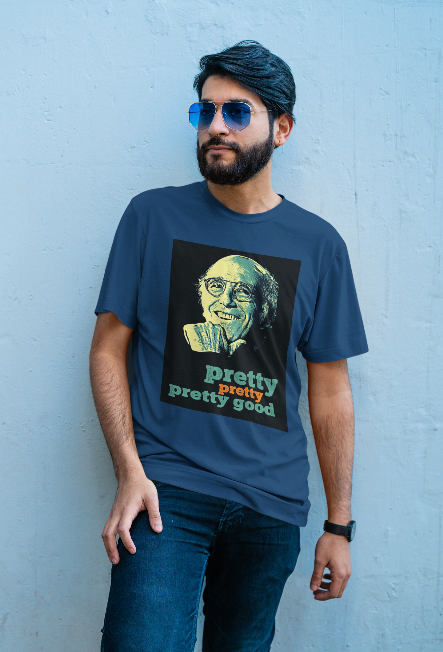 Nome do produto: Camisa Estonada Larry David Pretty Good (Cores)
