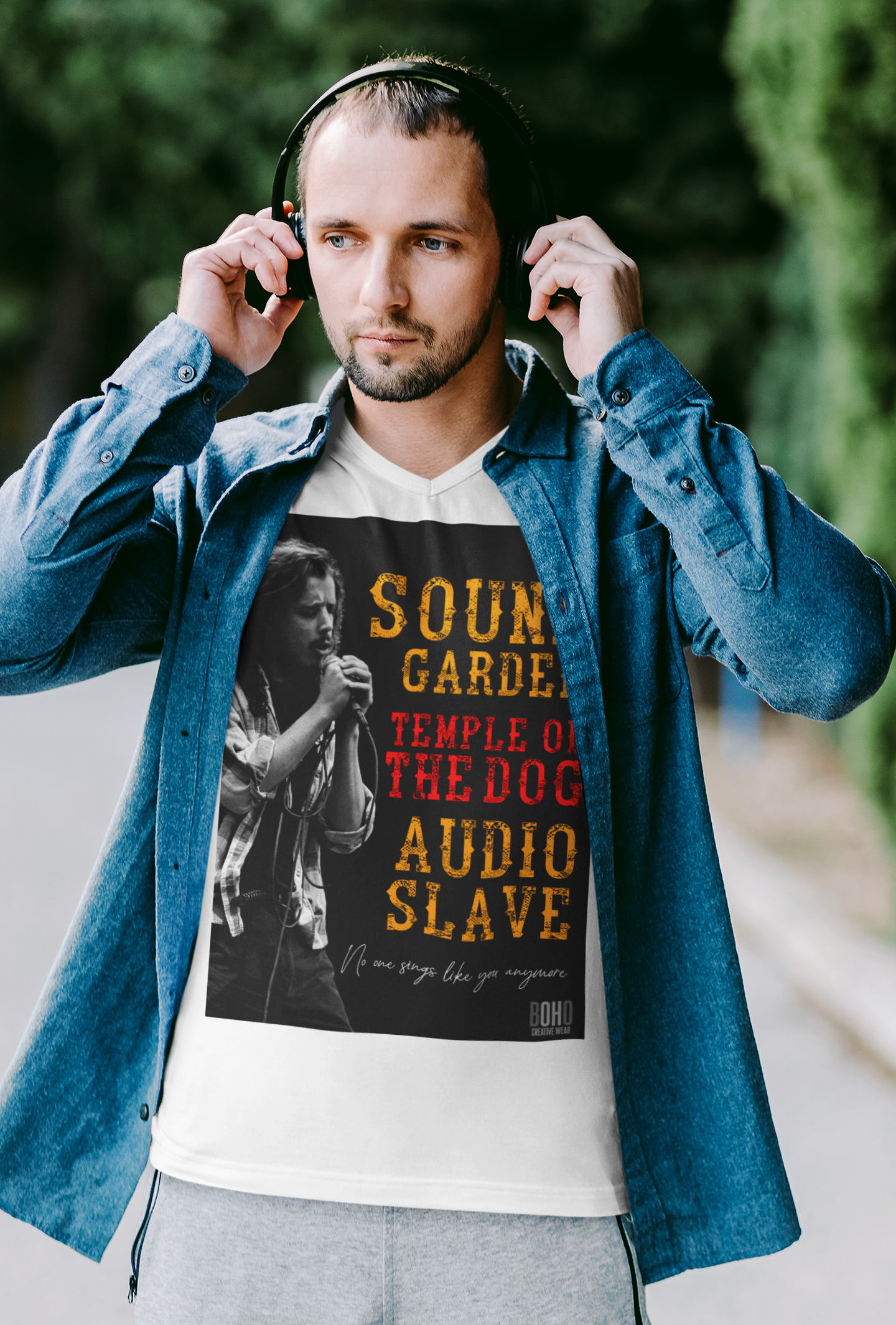 Nome do produto: Camisa Branca Chris Cornell