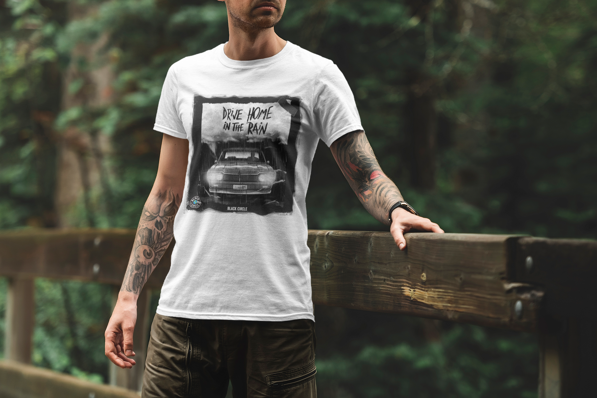 Nome do produto: Camisa Branca Black Circle Drive Home In The Rain