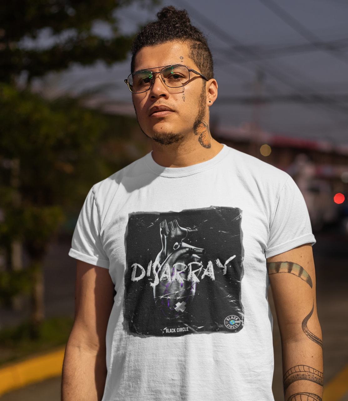 Nome do produto: Camisa Branca Black Circle Disarray