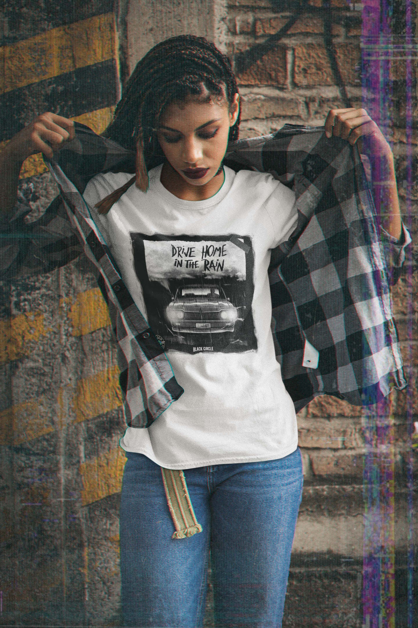 Nome do produto: Baby Long Branca Black Circle Drive Home In The Rain