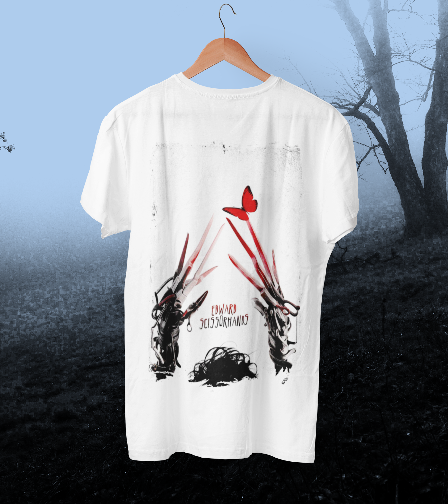 Nome do produto: Camisa Branca Edward Mãos de Tesoura