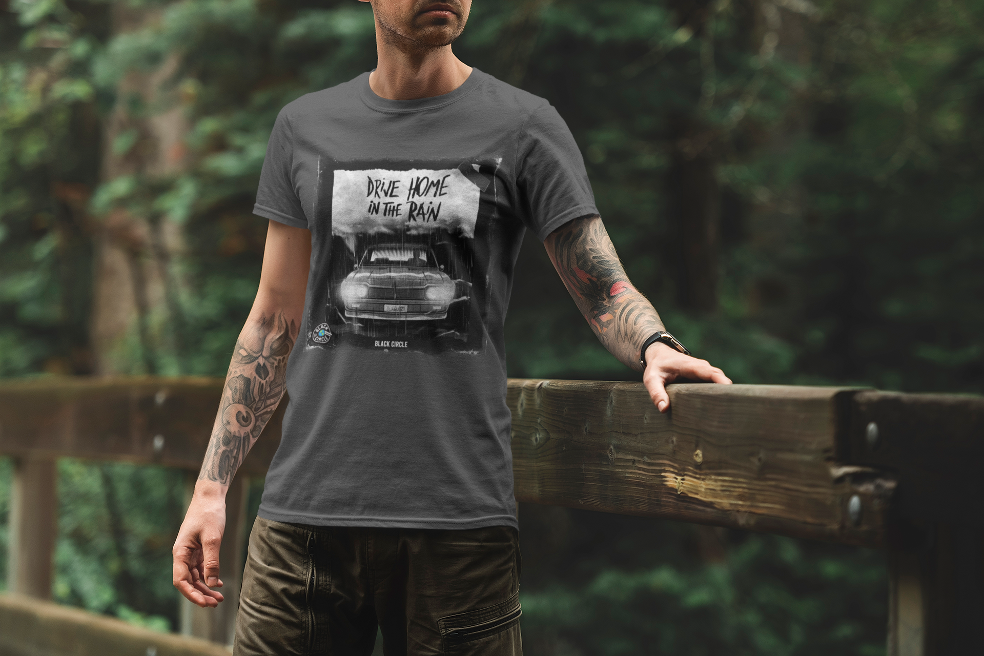 Nome do produto: Camisa Estonada Black Circle Drive Home In The Rain (Cores)