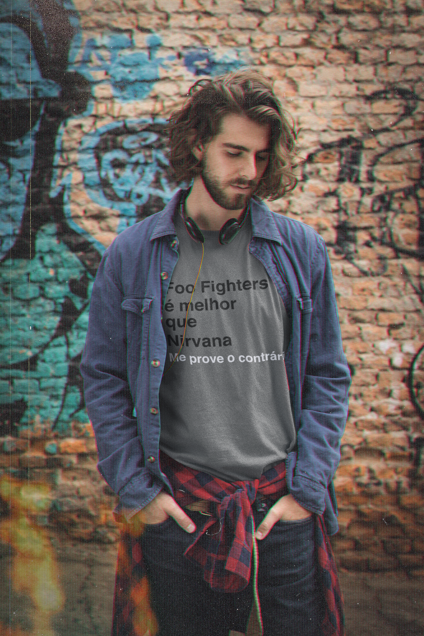 Nome do produto: Camisa ESTONADA Foo Fighters é melhor que Nirvana (Cores)