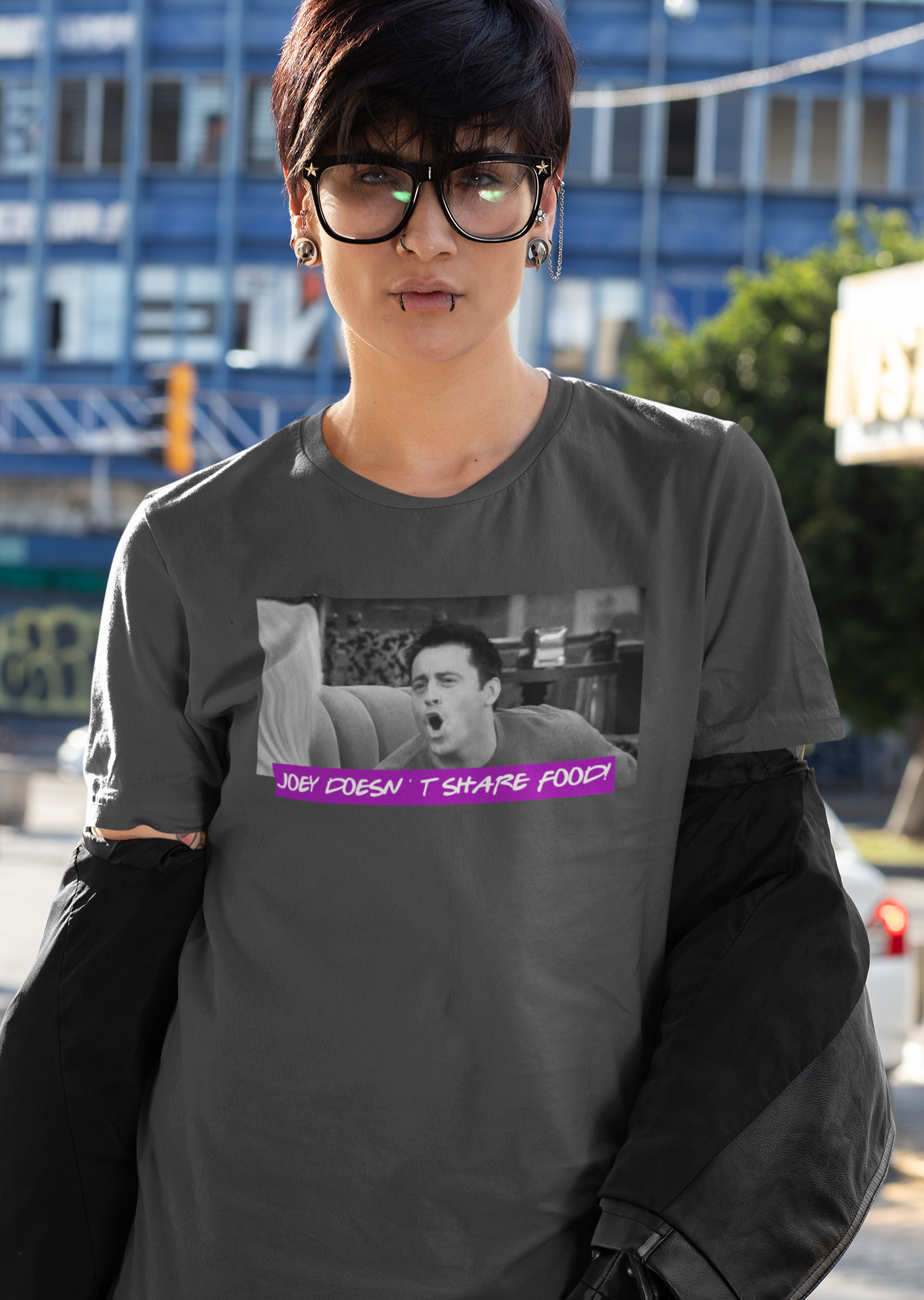 Nome do produto: Camisa Estonada Friends - Joey Doesn\'t Share Food (Cores)