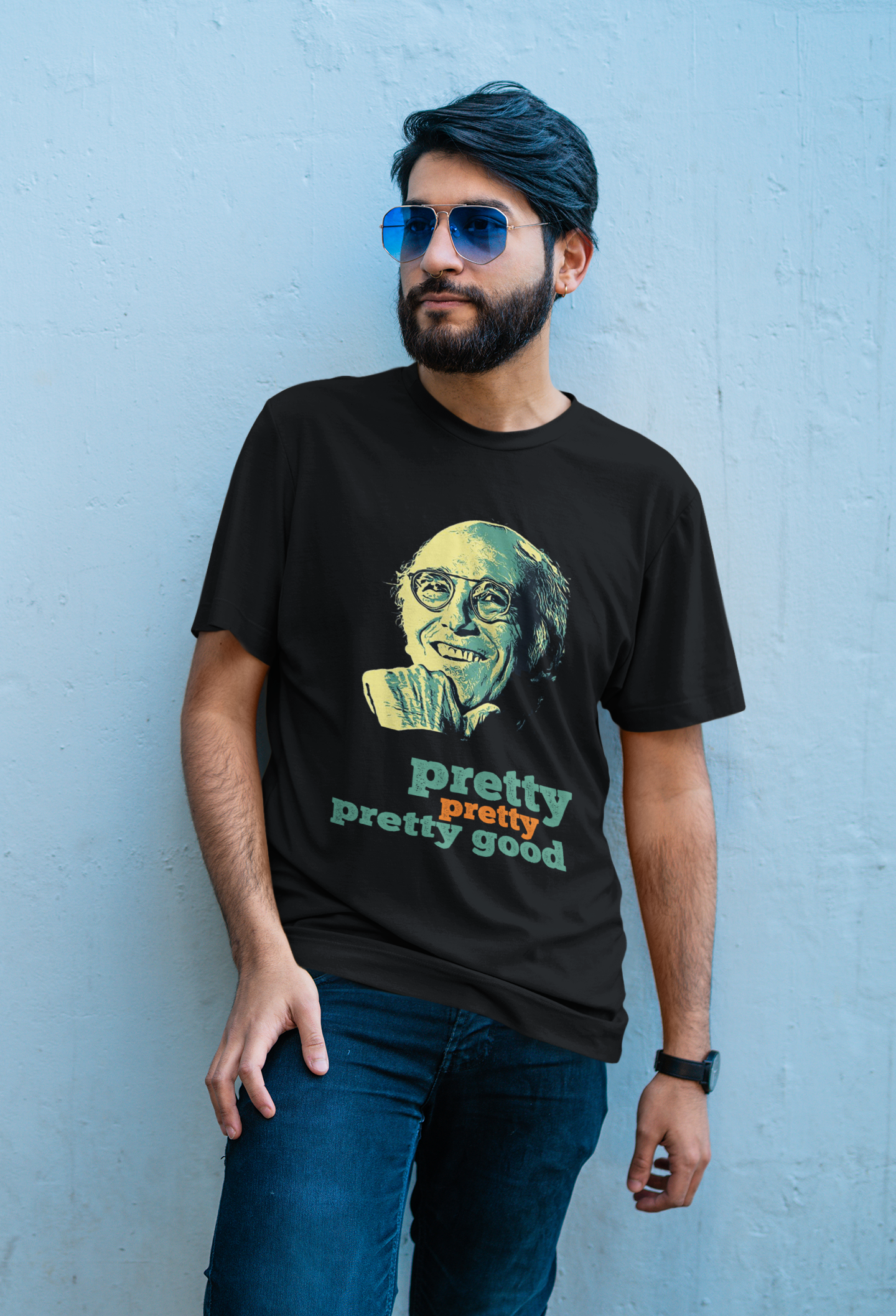 Nome do produto: Camisa Curb Larry David Pretty Good (Preta)