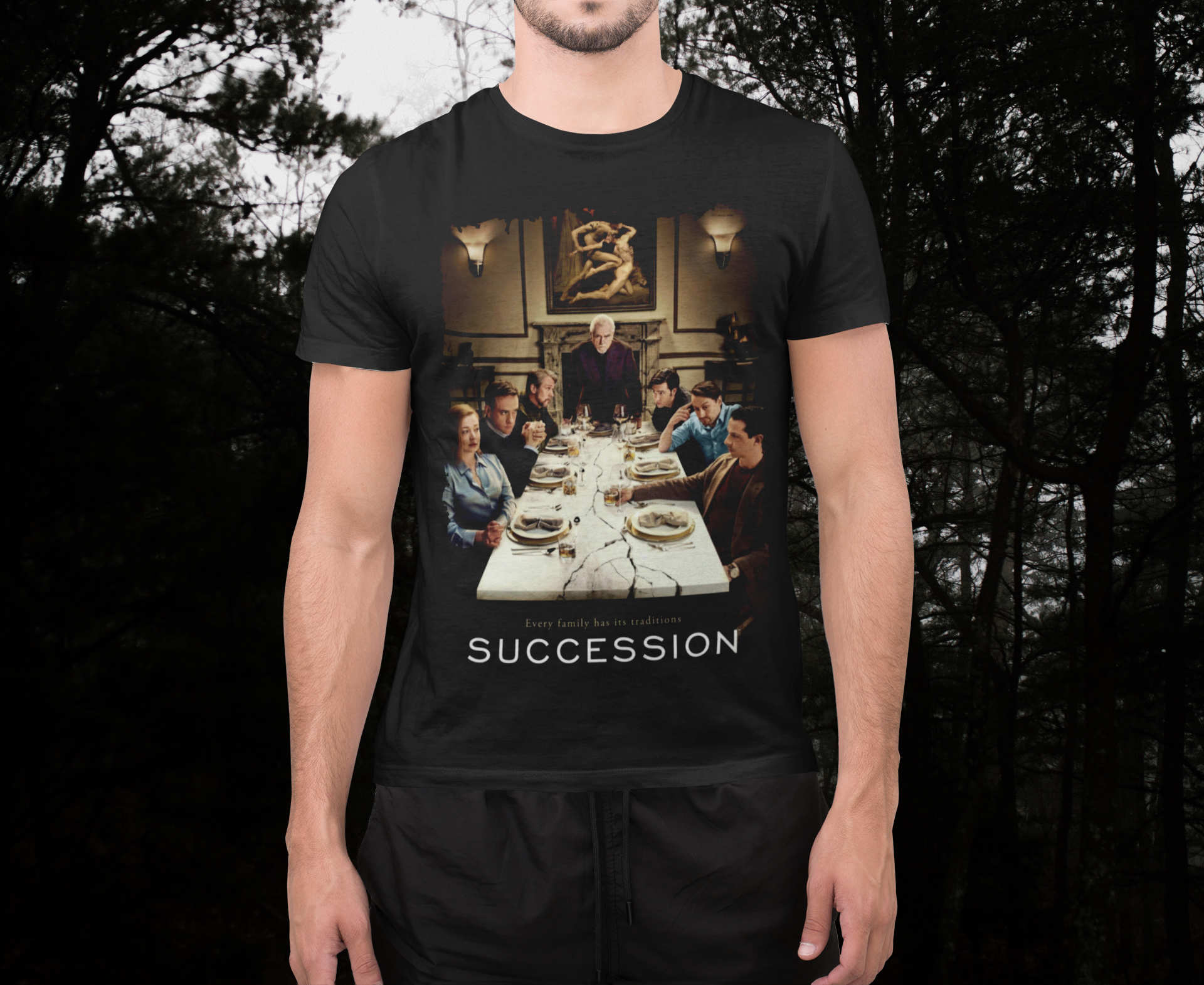 Nome do produto: Camisa Preta HBO Succession - Family Traditions