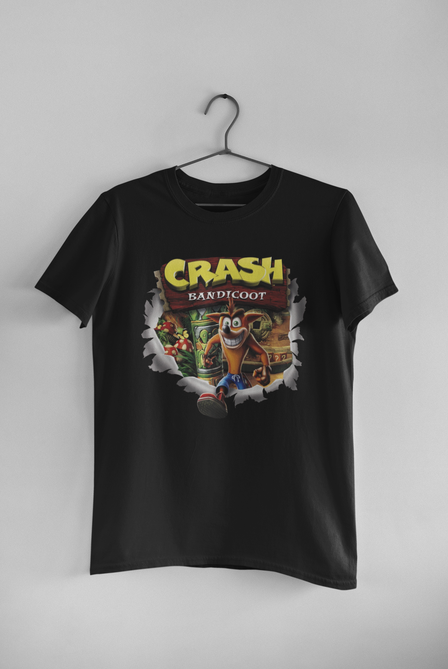 Nome do produto: Camisa Preta Crash Bandicoot