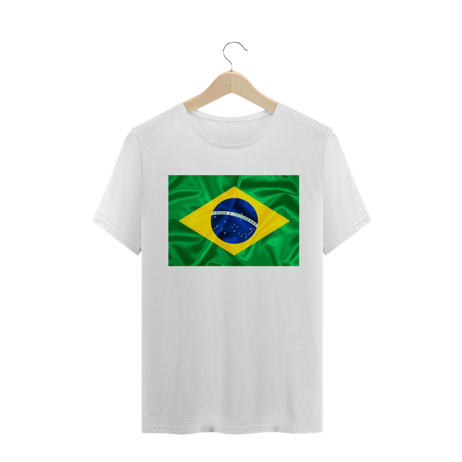 Nome do produto: Camisetas Personalizadas da Bandeira do Brasil