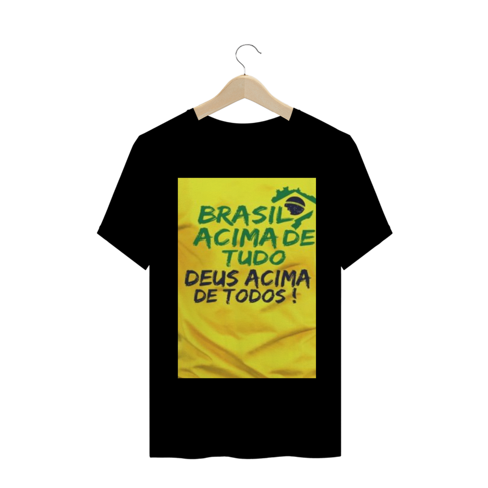 Nome do produto: Camisetas Personalizadas Brasil acima de tudo e Deus acima de todos