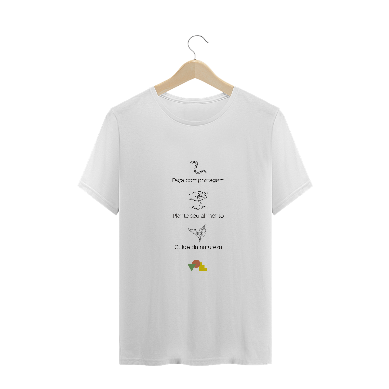Nome do produto: Camiseta Colorida Compostagem Alimento Natureza