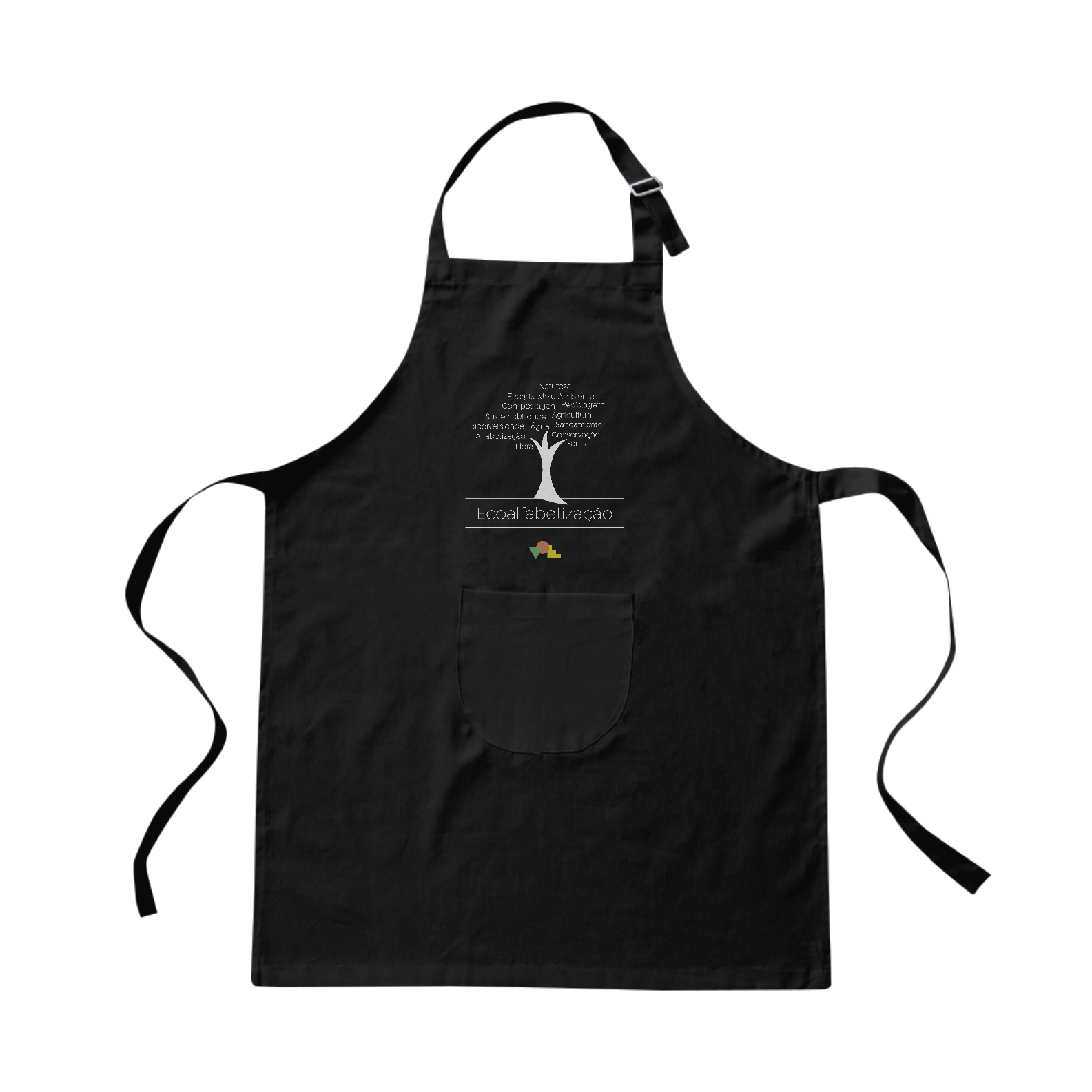 Nome do produto: Avental Ecoalfabetização Preto
