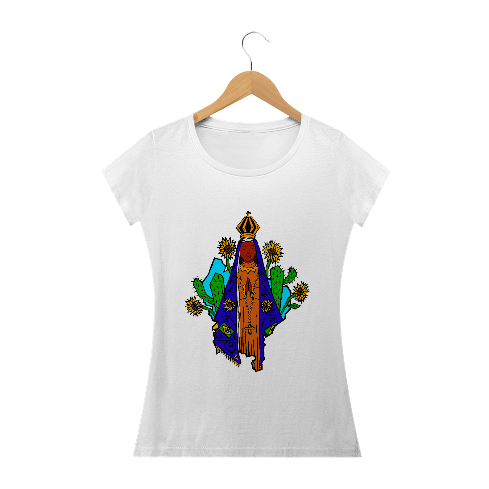 Nome do produto: Camiseta Nossa Senhora Aparecida