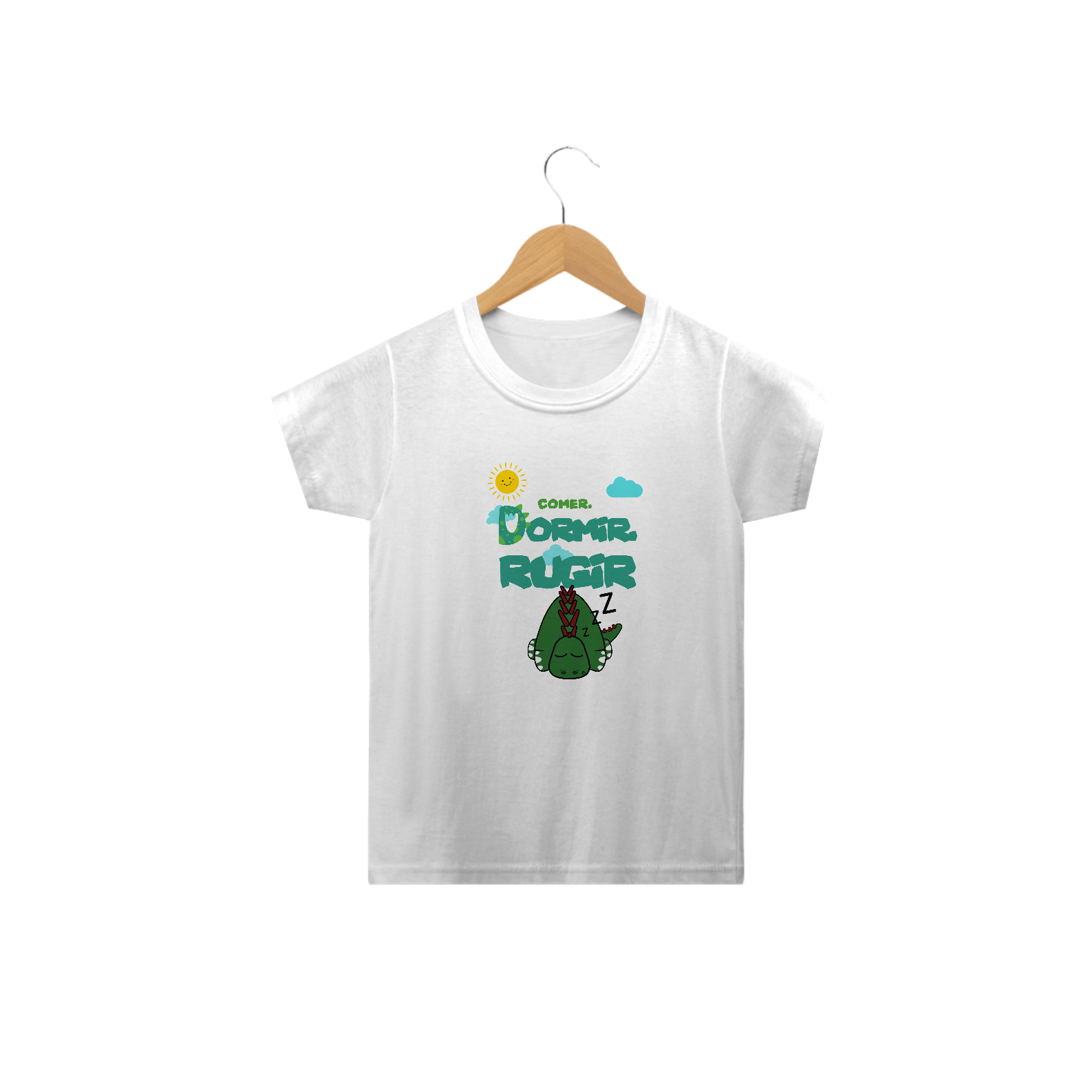 Nome do produto: Camiseta Comer. Dormir e Ruugir