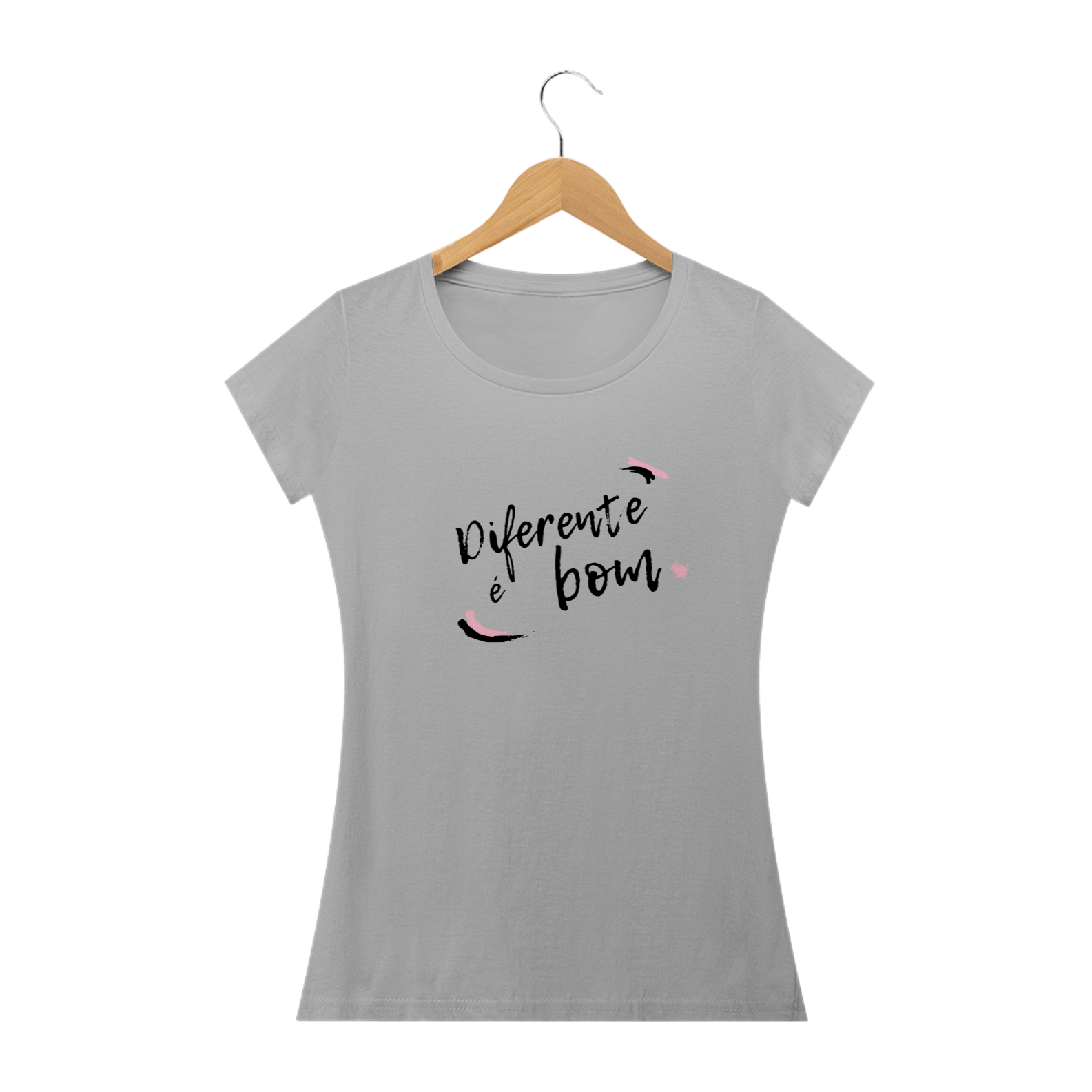 Nome do produto: Camiseta Feminina  Diferente é Bom
