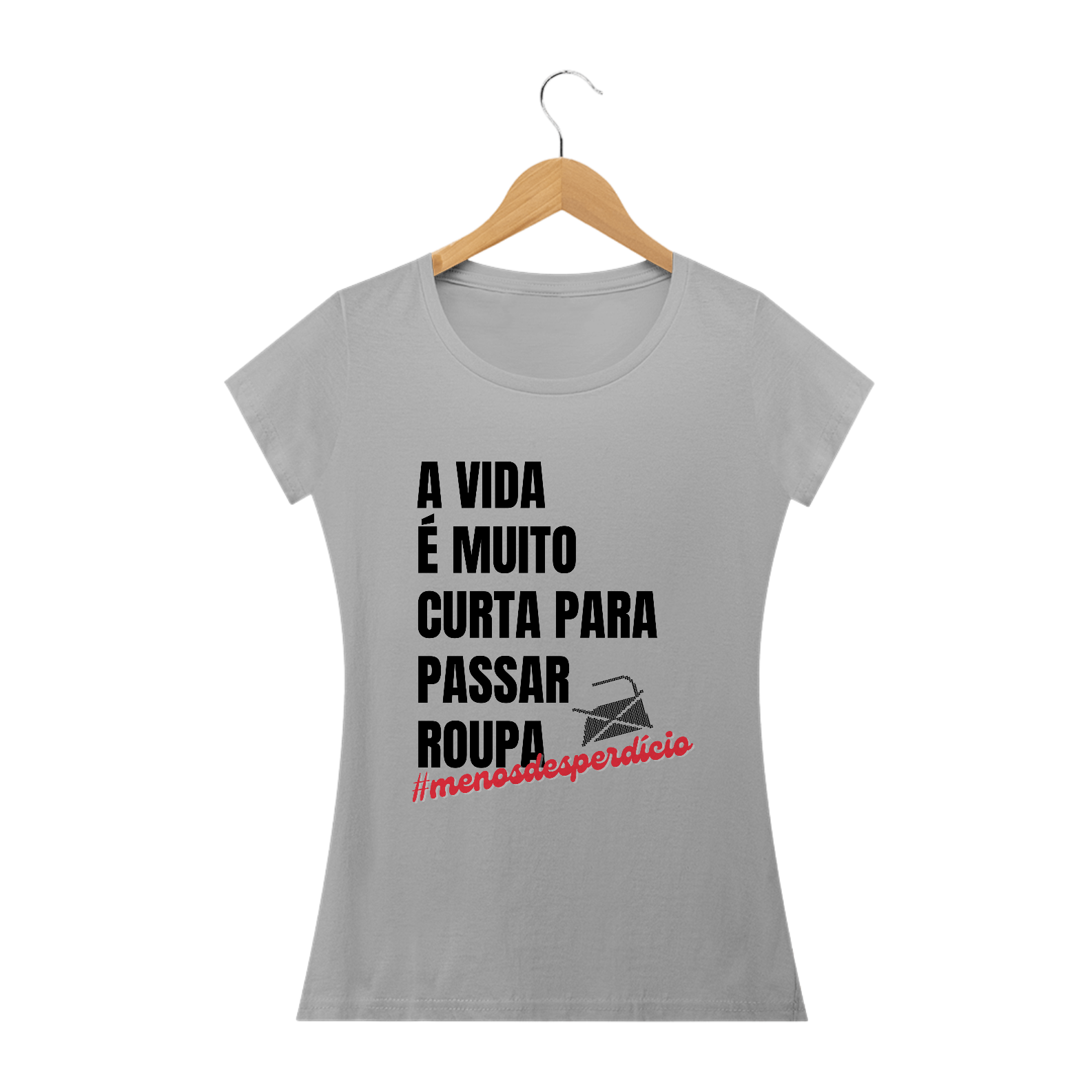 Nome do produto: Camiseta Feminina Menos Desperdício