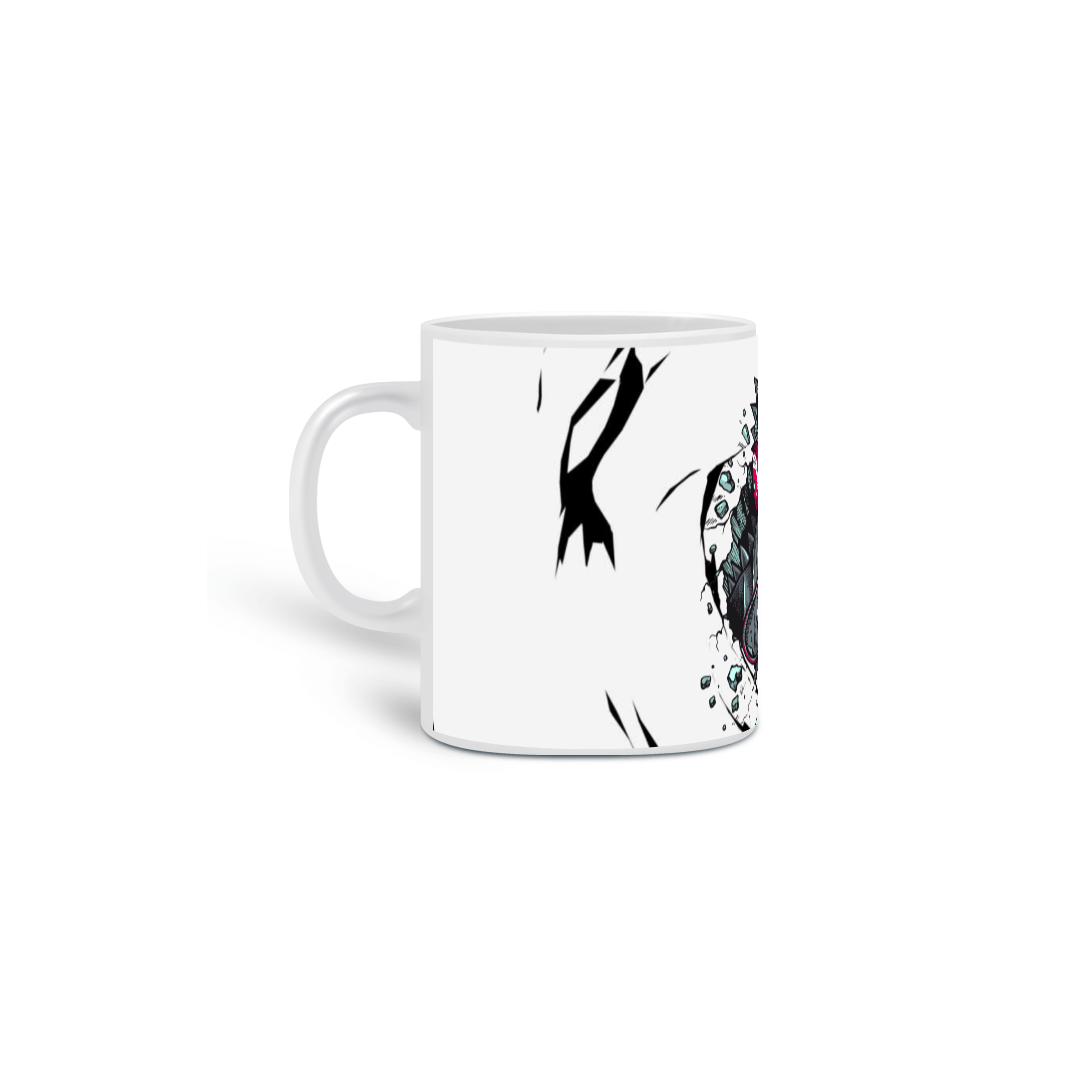 Nome do produto: Caneca Dinossauro Rock and roll