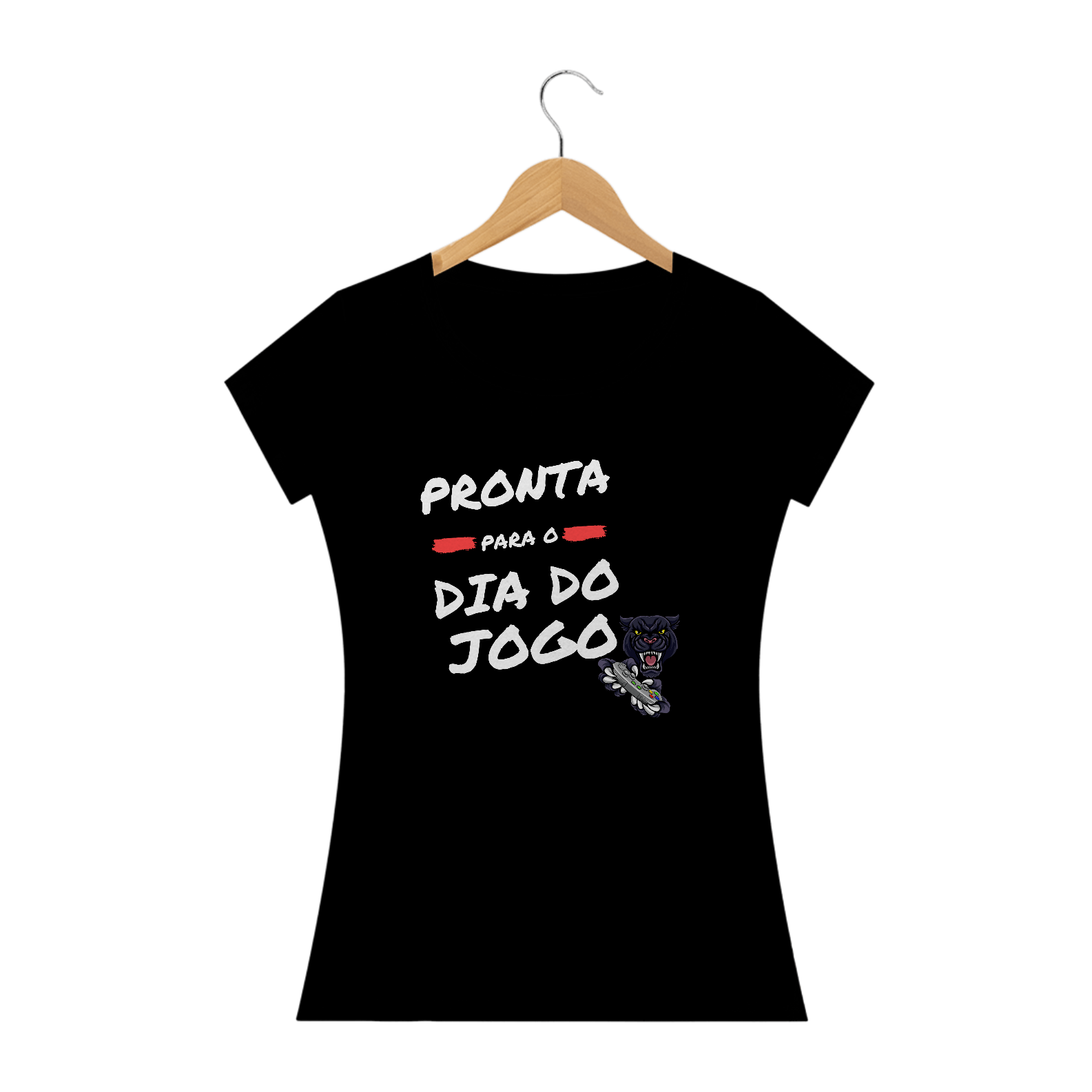 Nome do produto: Camiseta Feminina: Pronta pronta para o dia do jogo