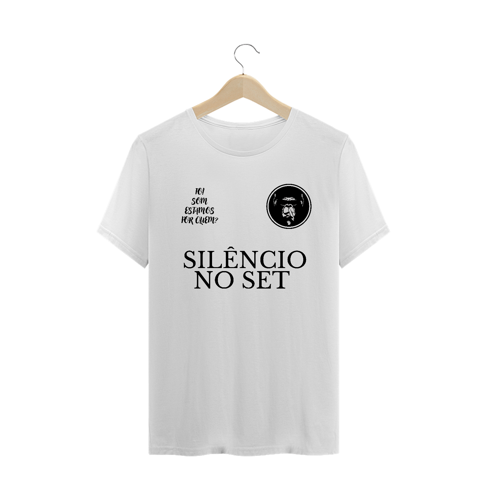 Nome do produto: Camiseta Silêncio no Set F.C| Branca | Cinza