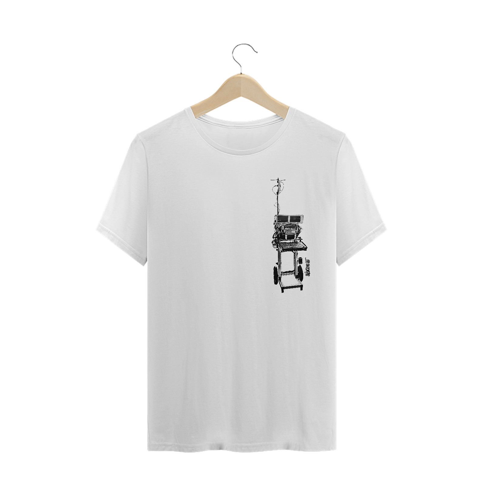 Nome do produto: Camiseta Soundcart I | Branca | Cinza