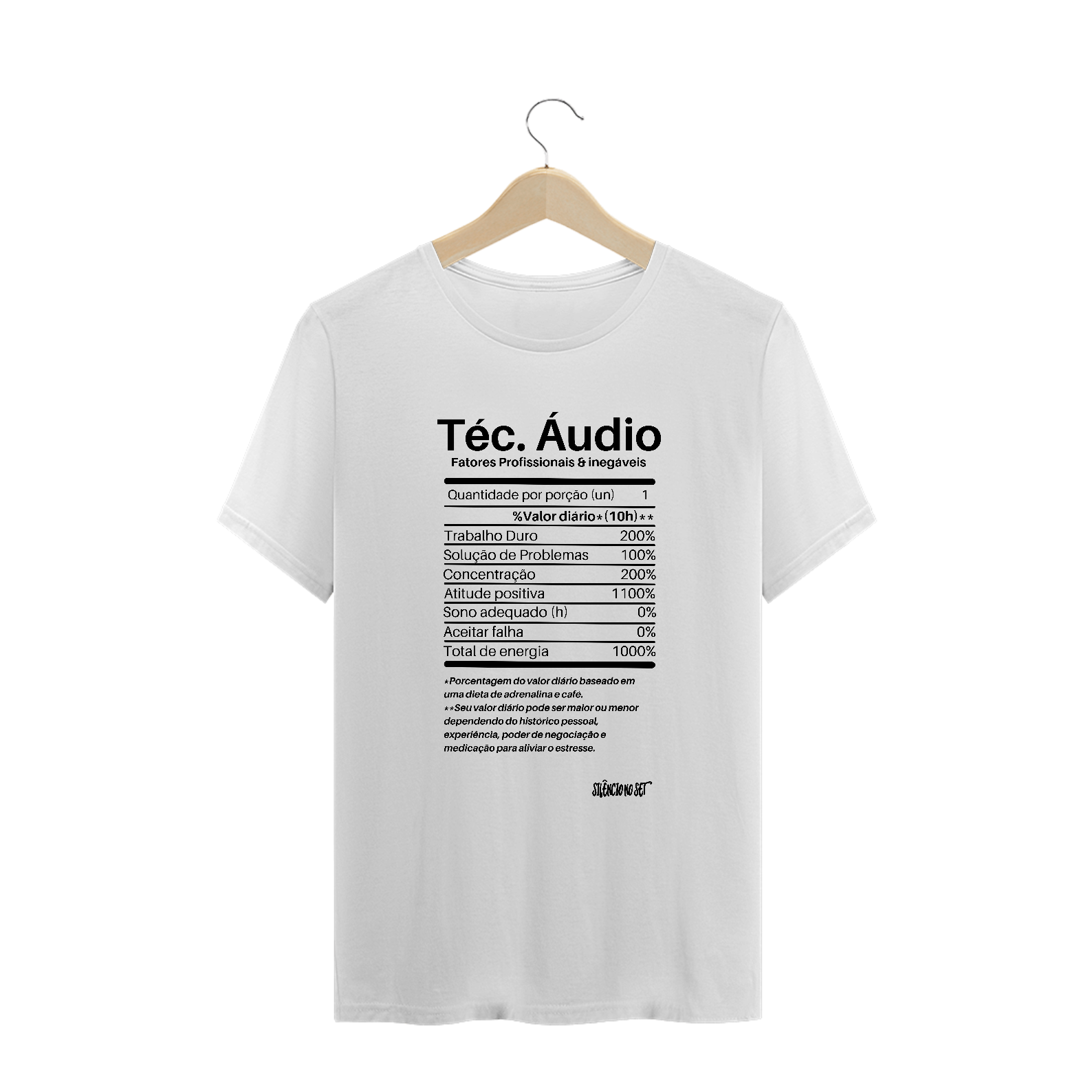 Nome do produto: Camiseta Nutriprofissional | Branca | Cinza