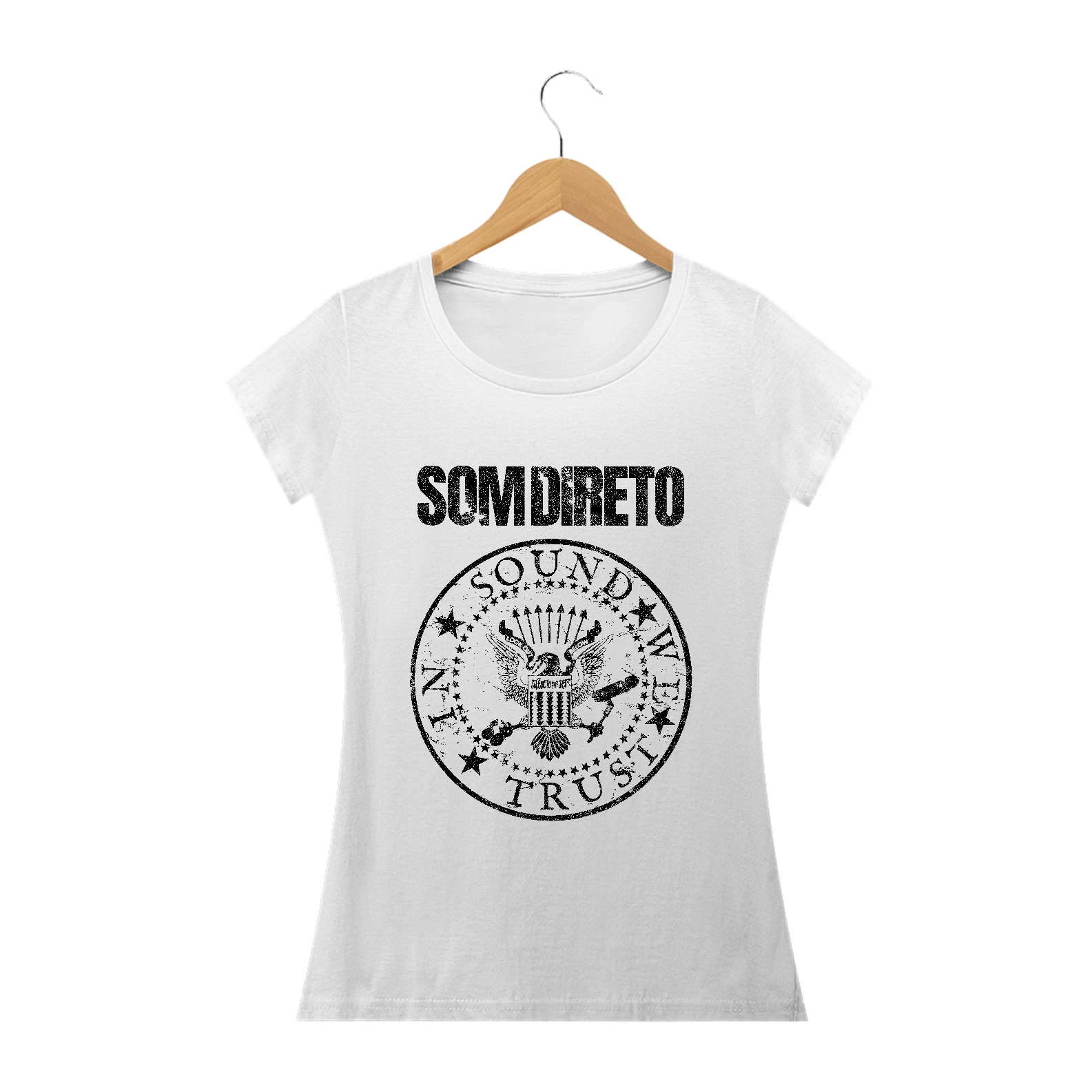 Nome do produto: Baby Long In Sound we trust | Branca | Cinza