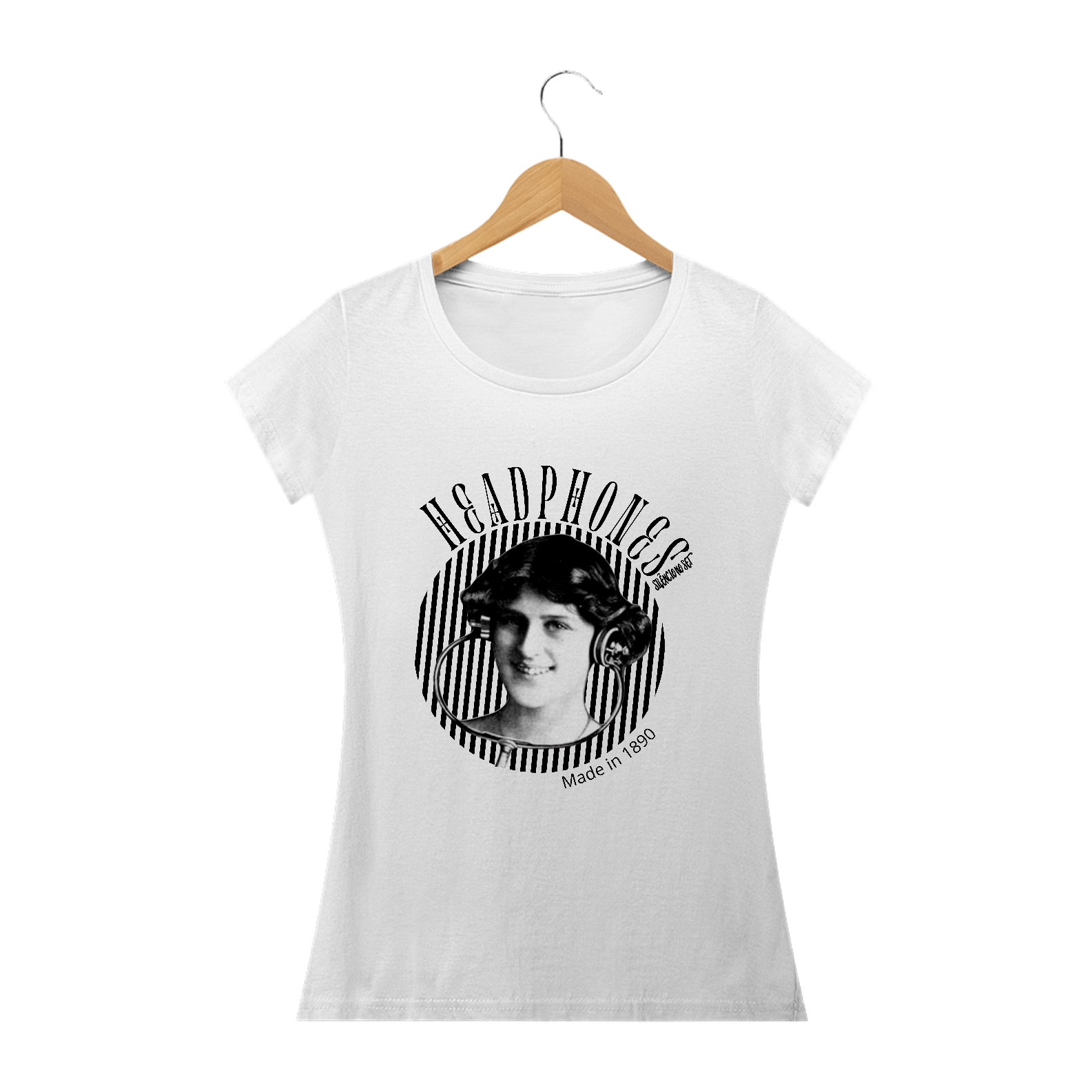 Nome do produto: Baby Long Headphone | Branca | Cinza